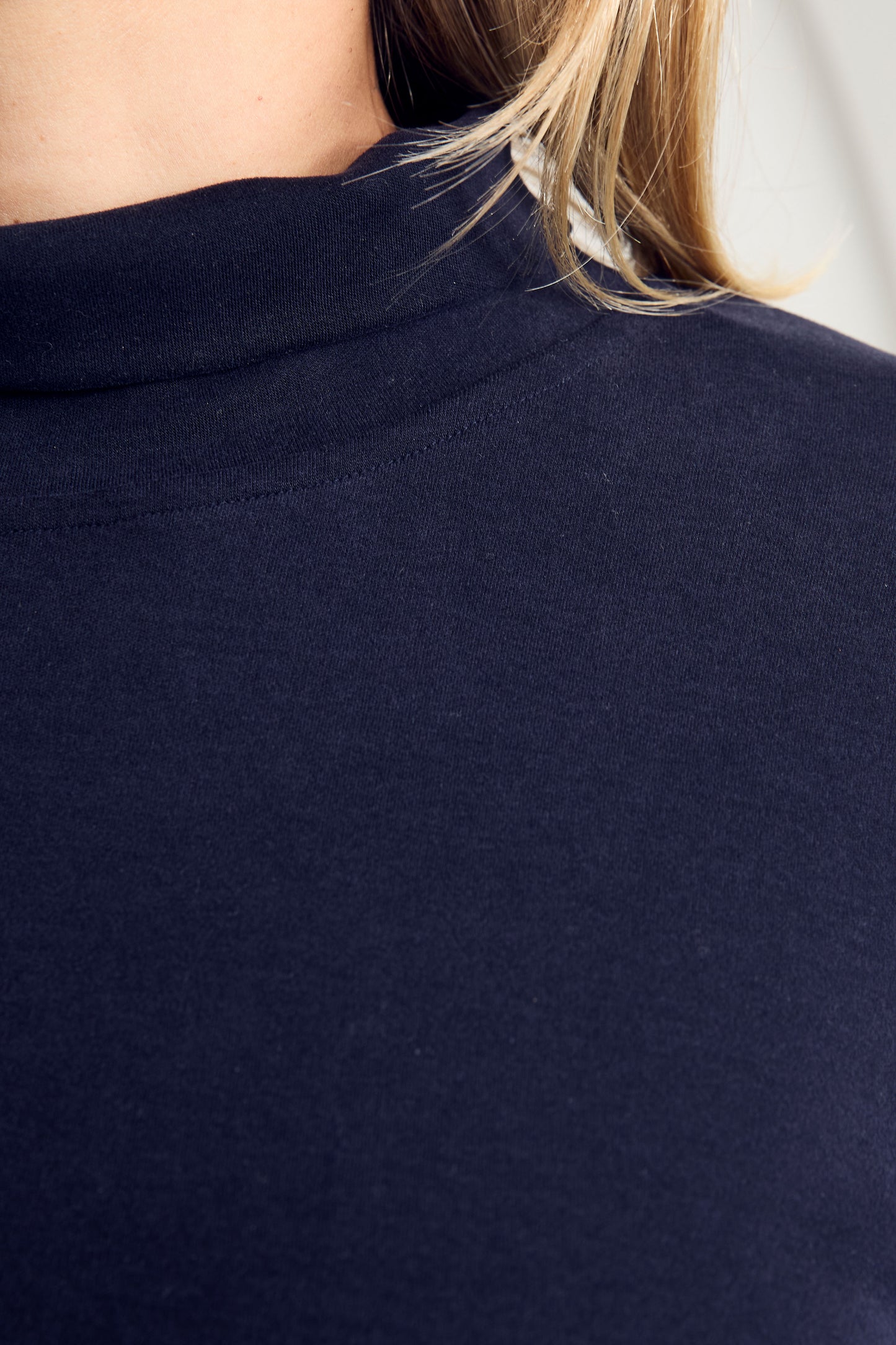 JAZMINE Lounge Longsleeve Classic Length Top  | Midnight Navy