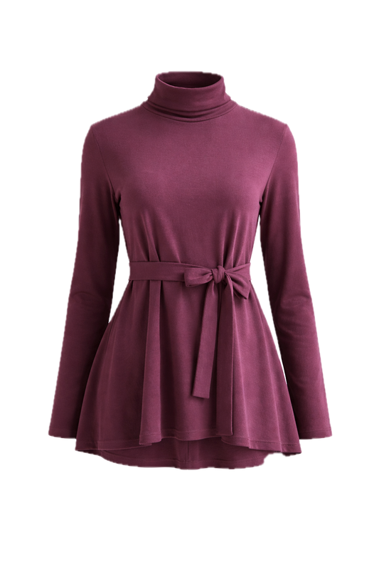 JAZMINE Lounge Longsleeve Classic Length Top | Shiraz