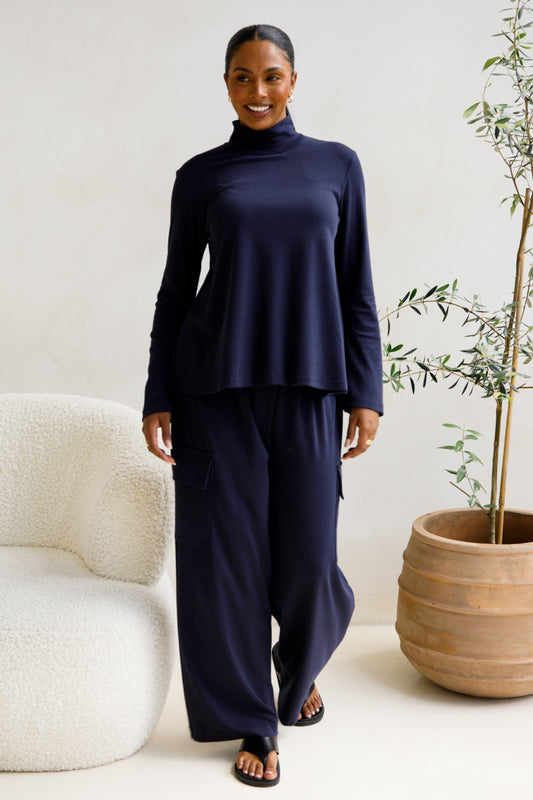 Jazmine Lounge Top | Midnight Navy