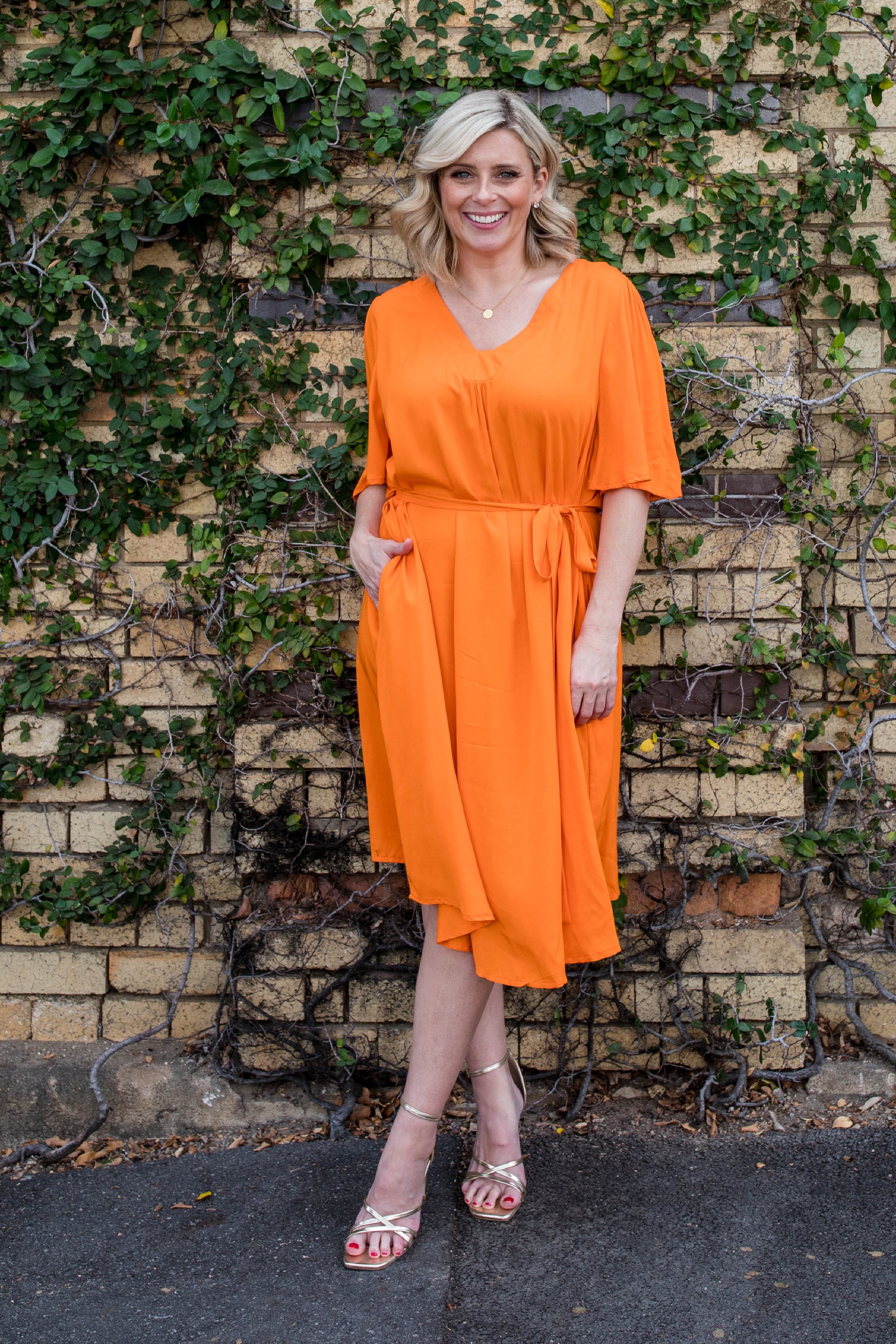 Plus-Sized Orange Dresses | PQ Collection | Jordi Dress in Scarlett