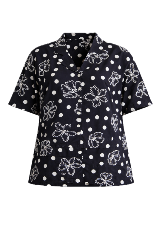 KLARA Rayon Short Sleeve Shortline Shirt | Seraphina | FINAL SALE