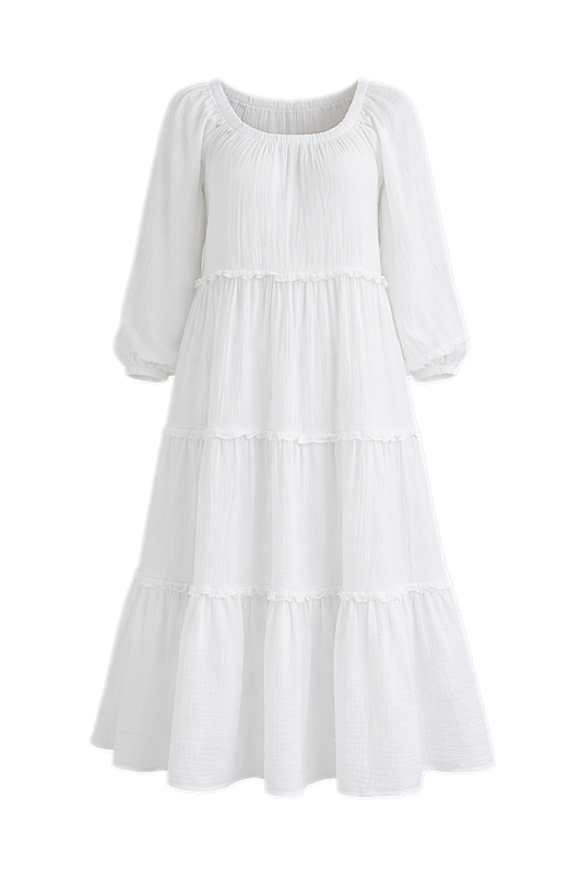 LOTTIE Cotton Midi/Maxi Dress | White | FINAL SALE