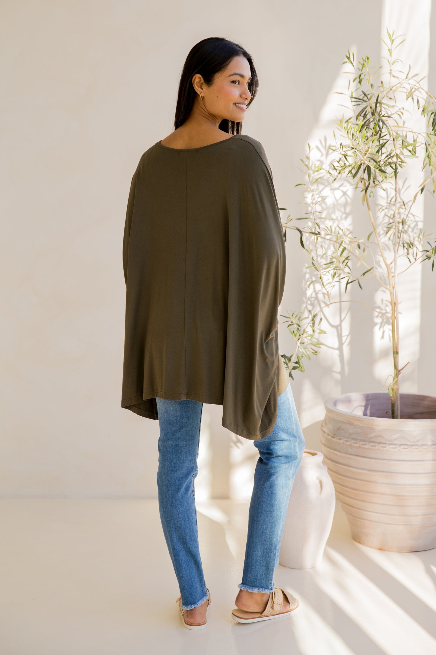 Long Sleeve Essential Top | Moss Green