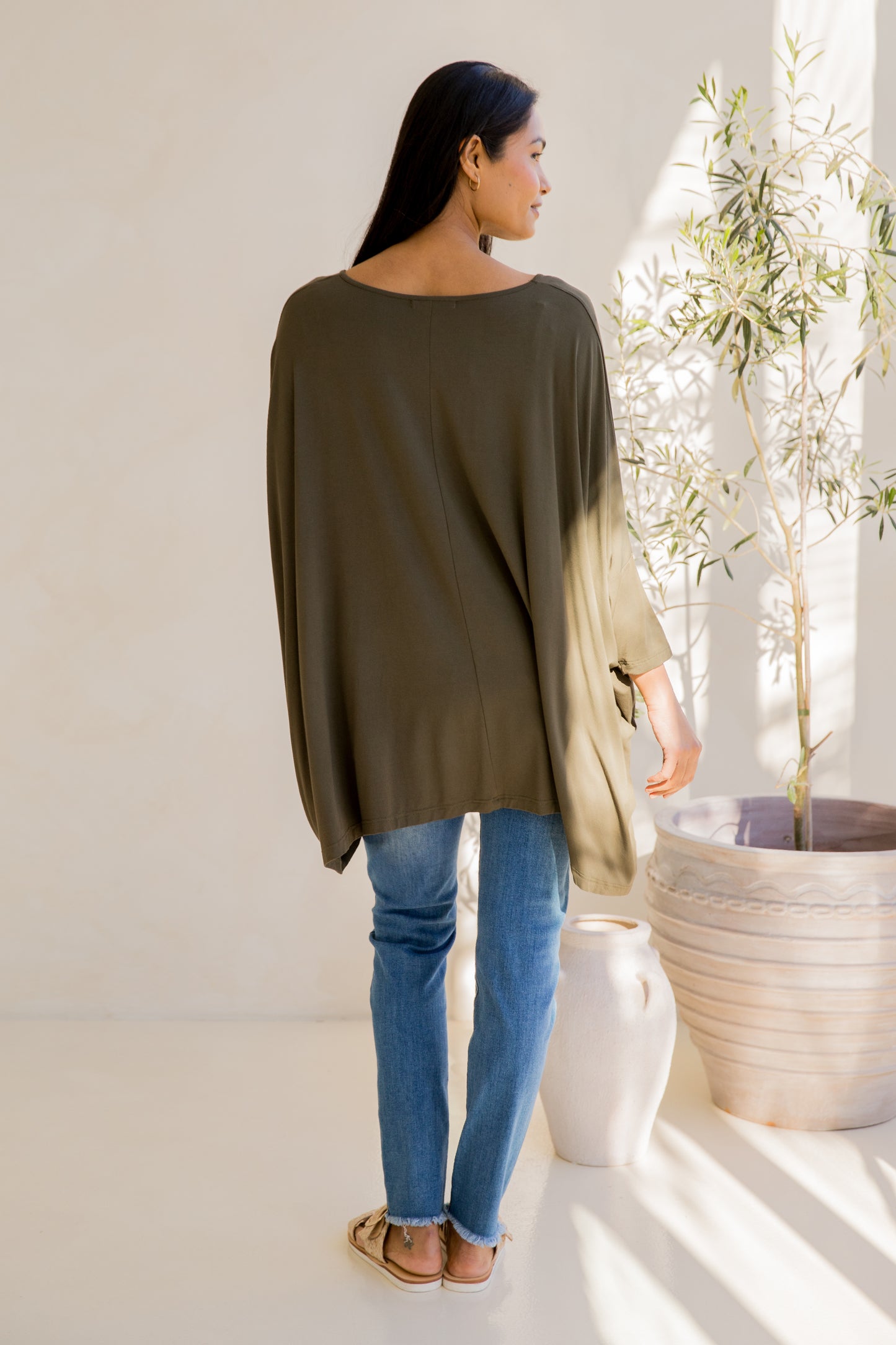 Long Sleeve Essential Top | Moss Green