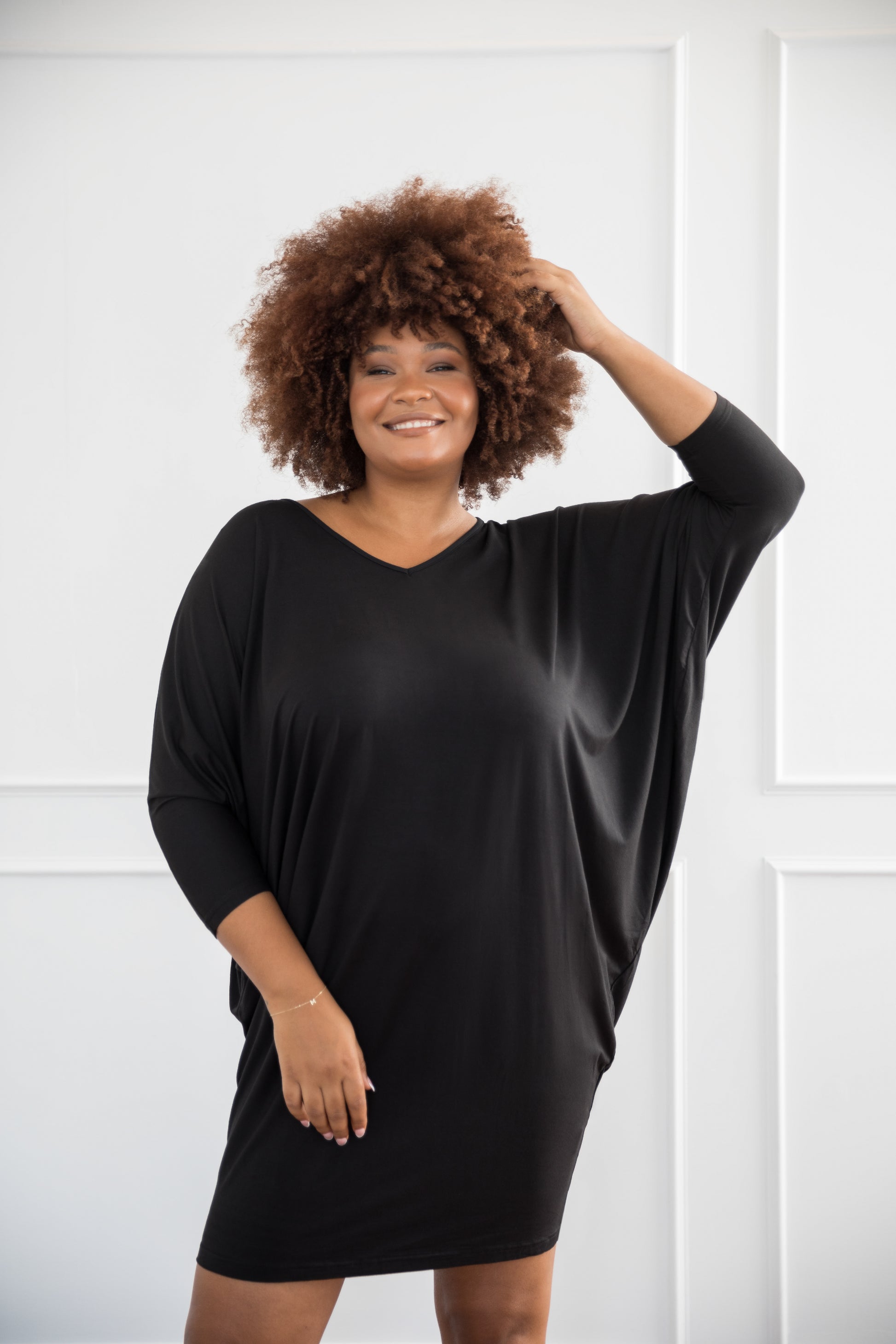 little black dress curvy Plus Size Ella Swiss Dot Mini This plus size dress features a draped neckline with delicate spaghetti straps and flattering ruching throughout 33 Best Little Black Dresses
