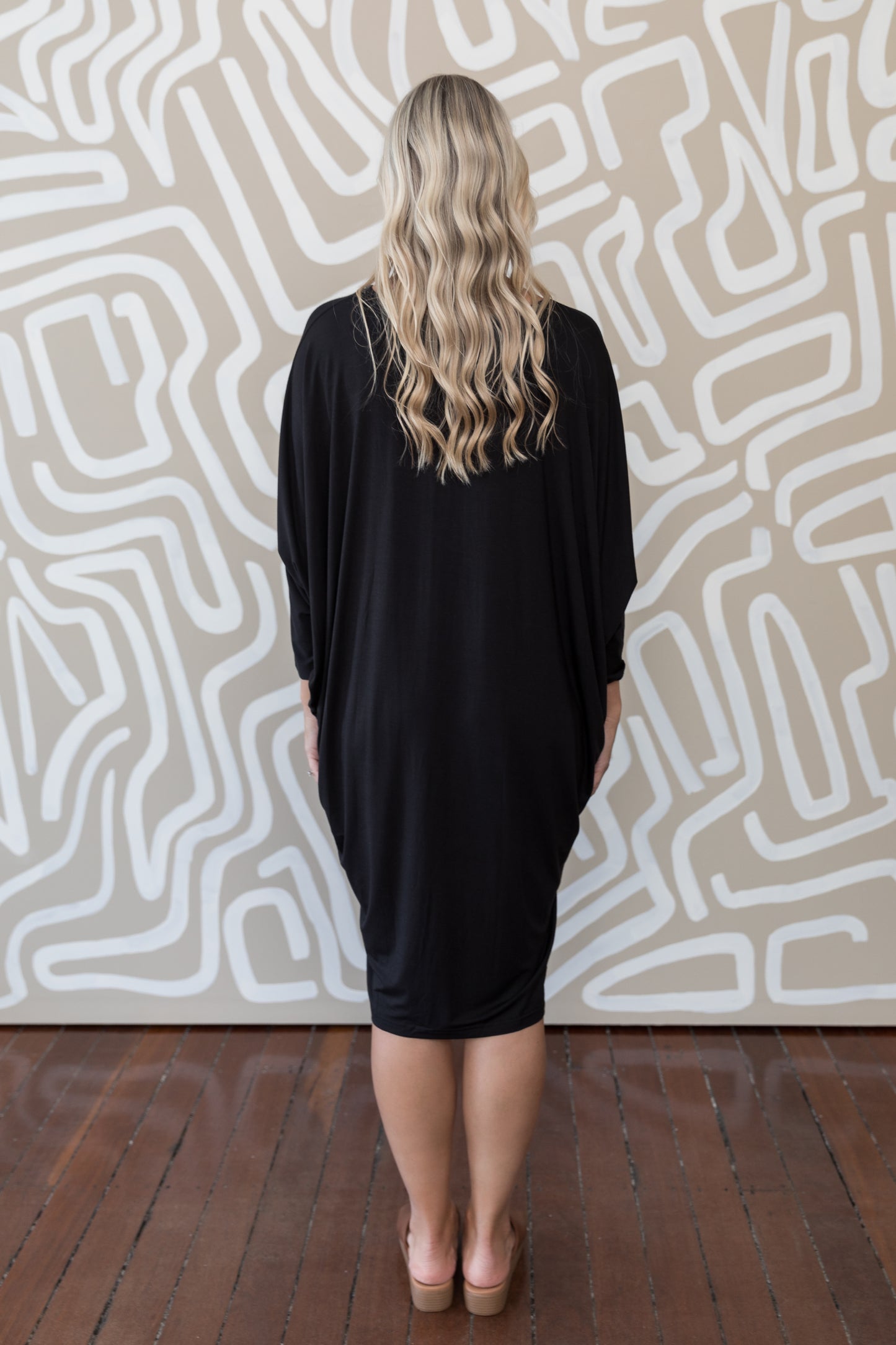 Plus-Sized Black Dresses | PQ Collection | Long Sleeve Miracle Dress