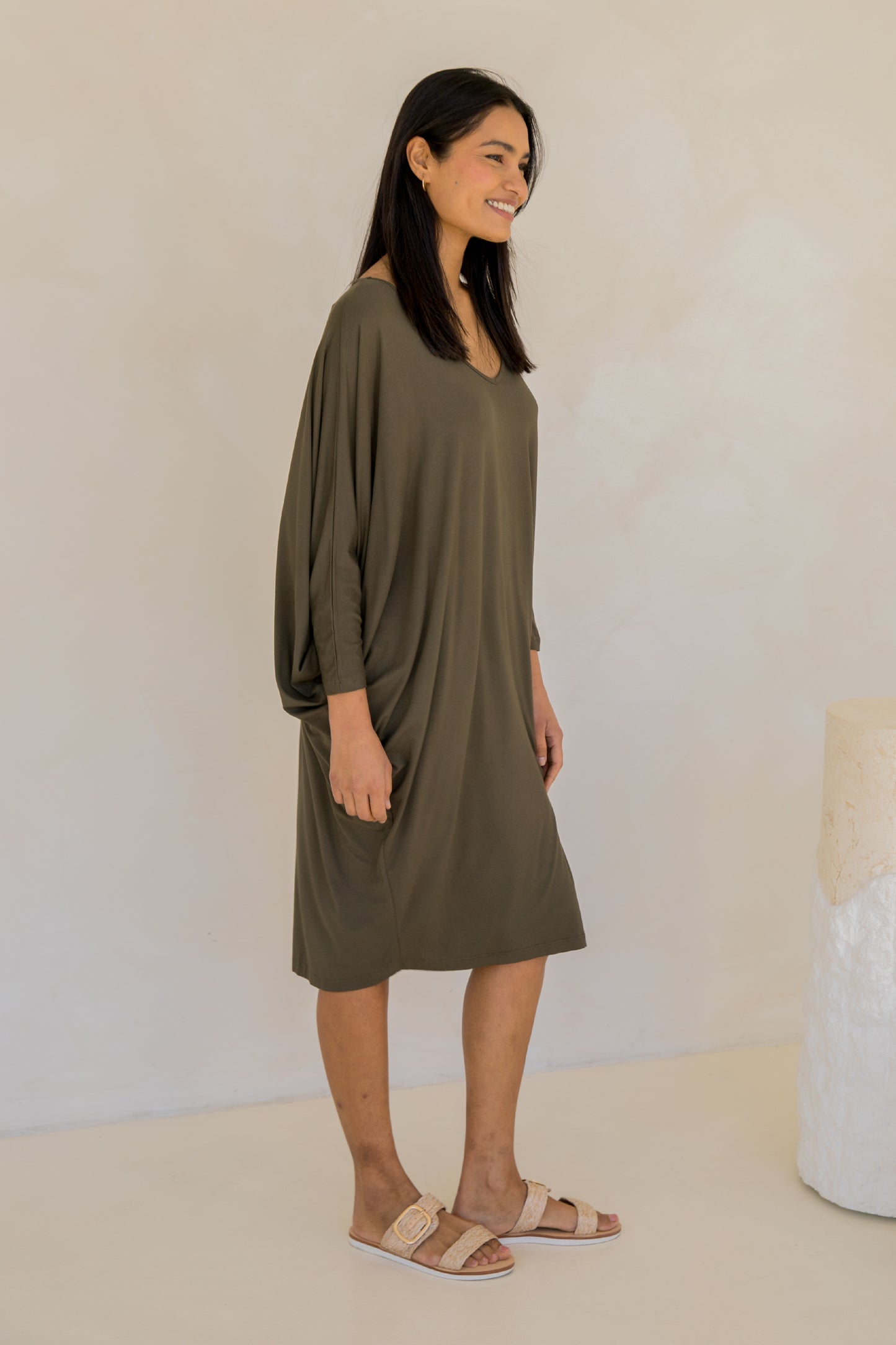 Long Sleeve Miracle Dress | Moss Green