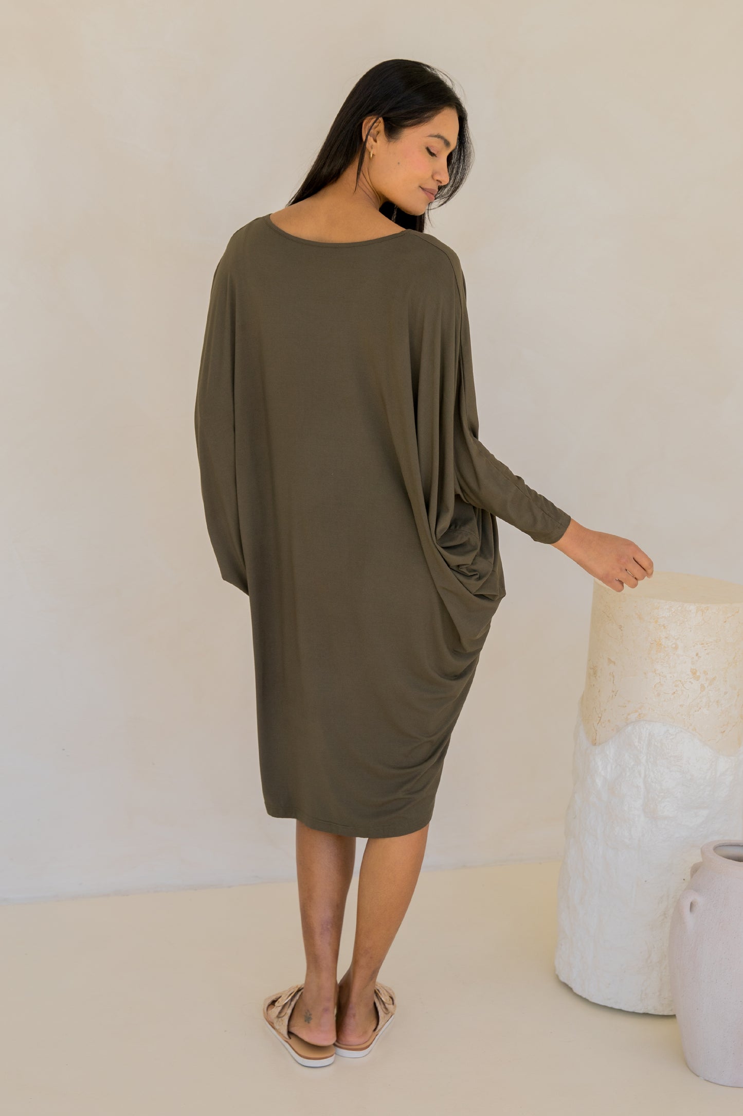 Long Sleeve Miracle Dress | Moss Green