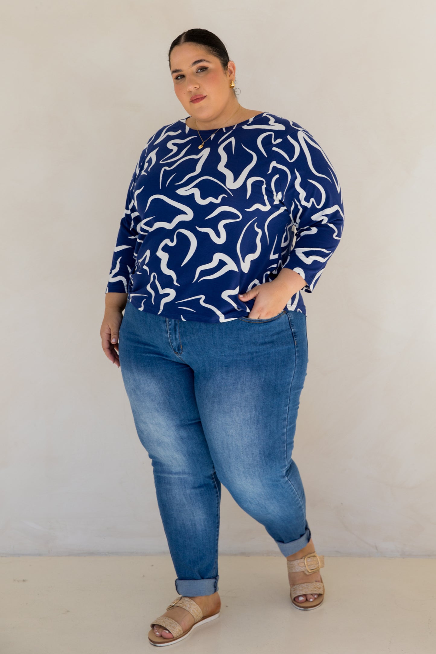 Long Sleeve Hi Low Kiana Top | Seaport