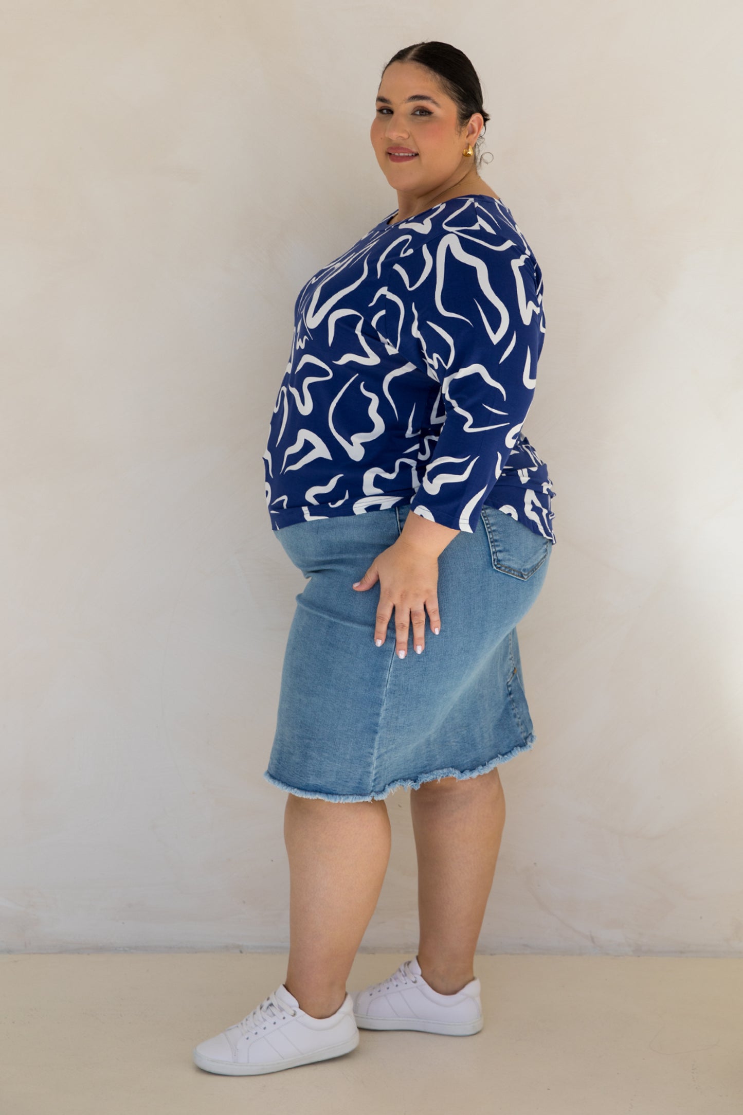 Long Sleeve Hi Low Kiana Top | Seaport