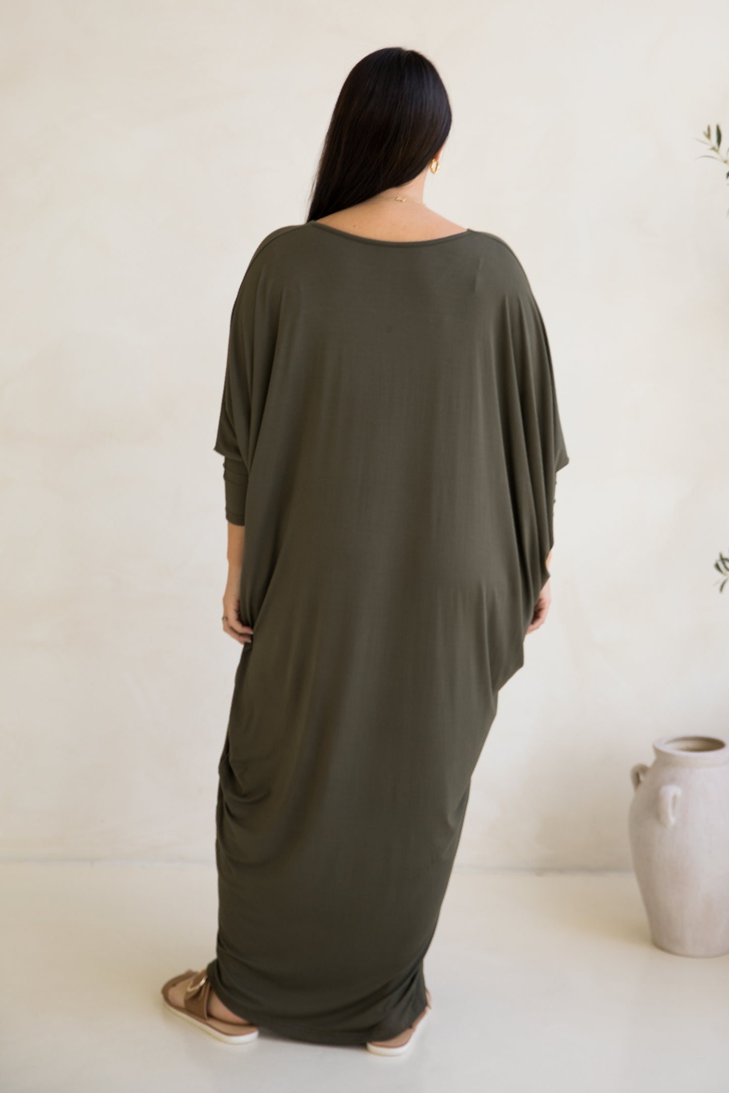 Long Sleeve Maxi Miracle Dress | Moss Green