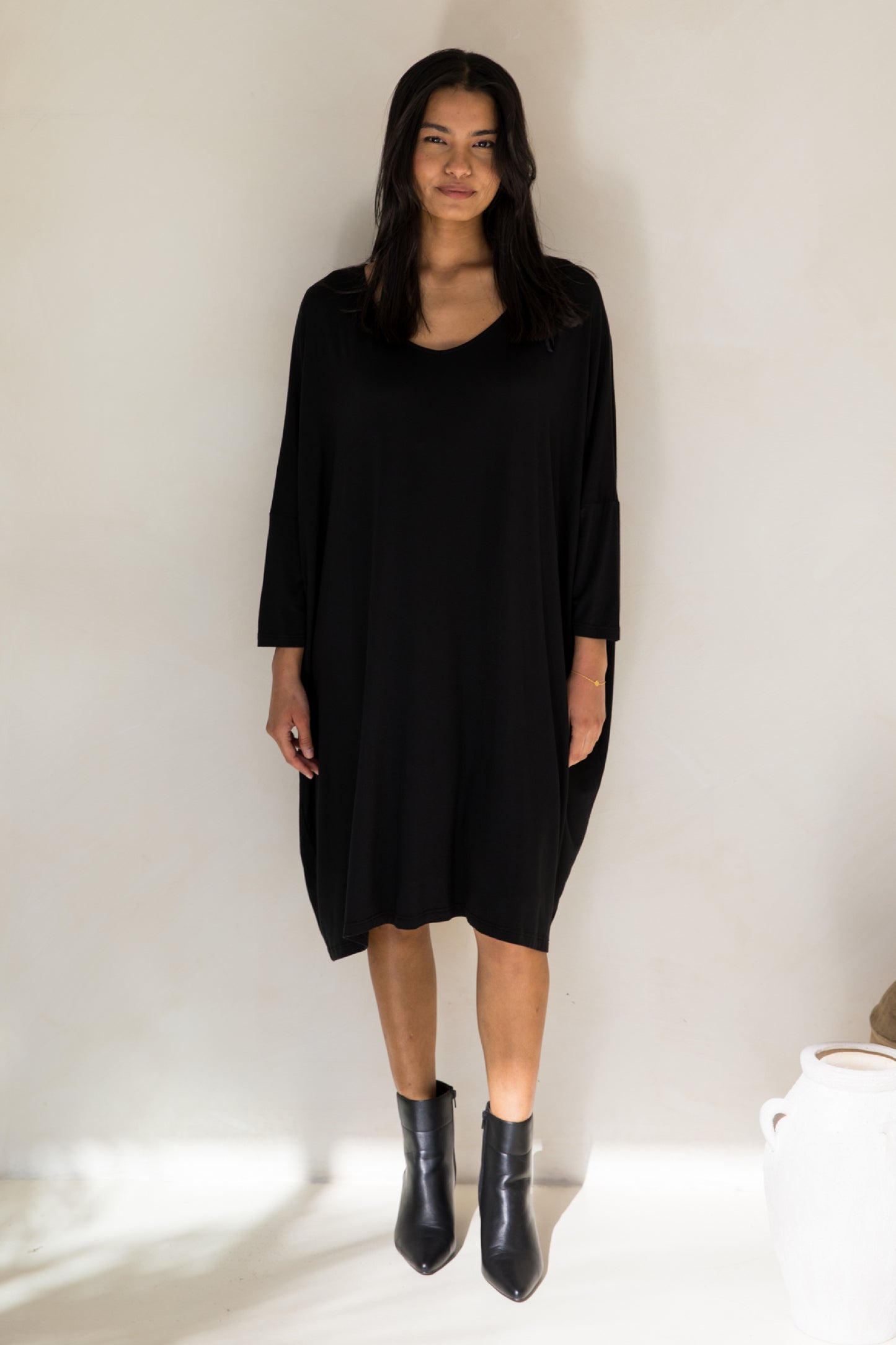 Long Sleeve Nice Dress | Black