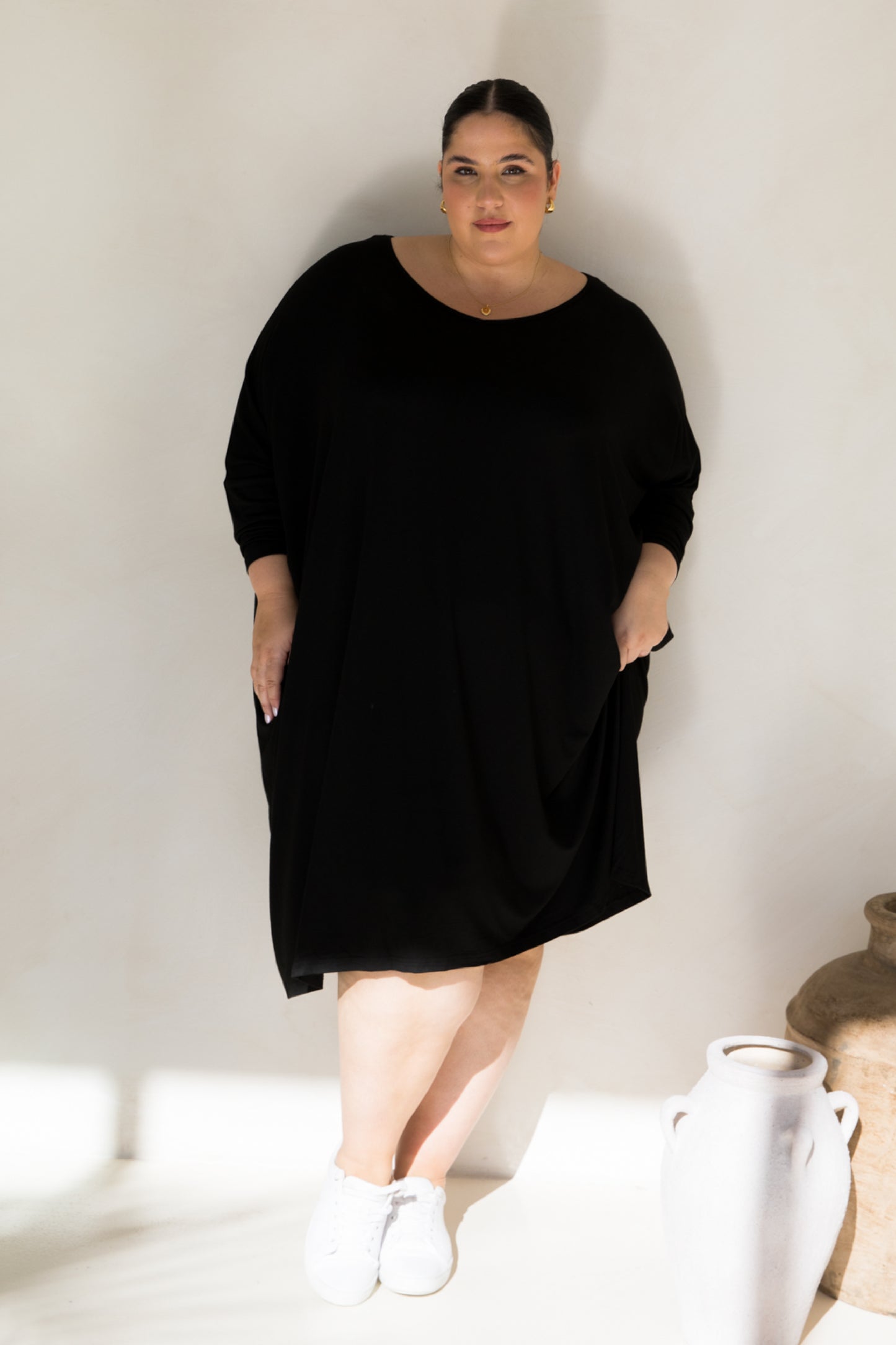 Long Sleeve Nice Dress | Black