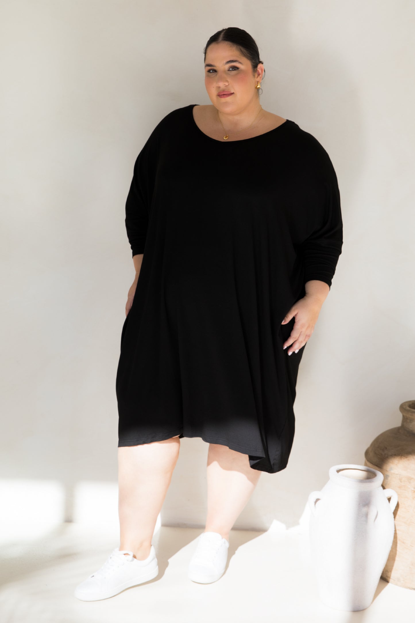 Long Sleeve Nice Dress | Black