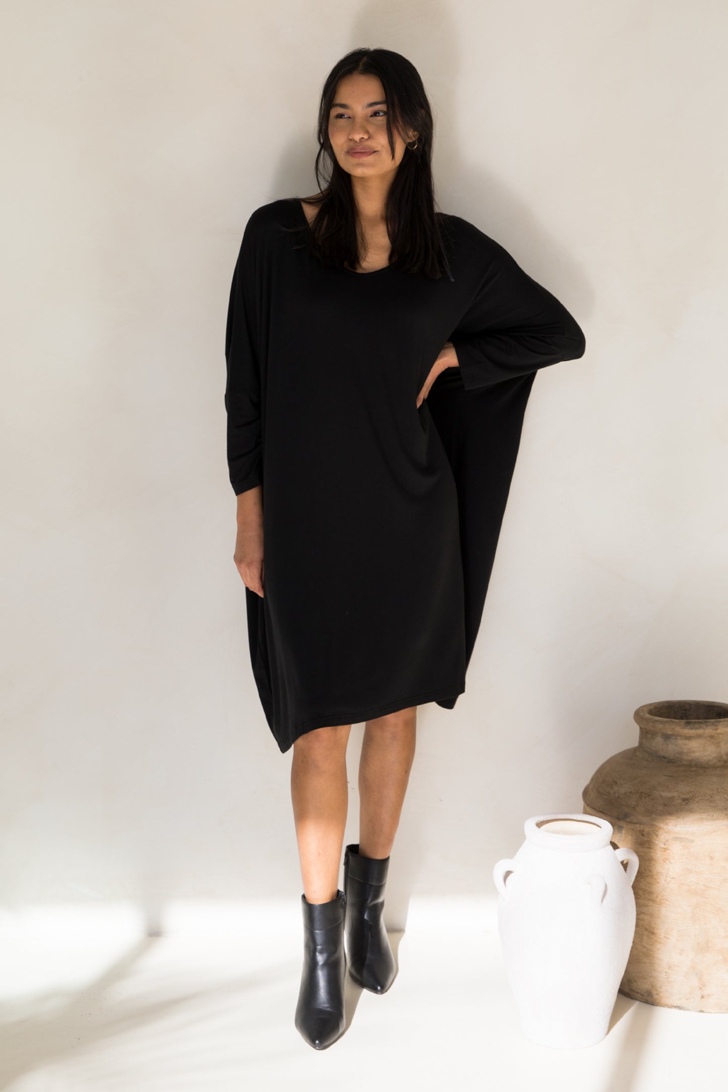 Long Sleeve Nice Dress | Black