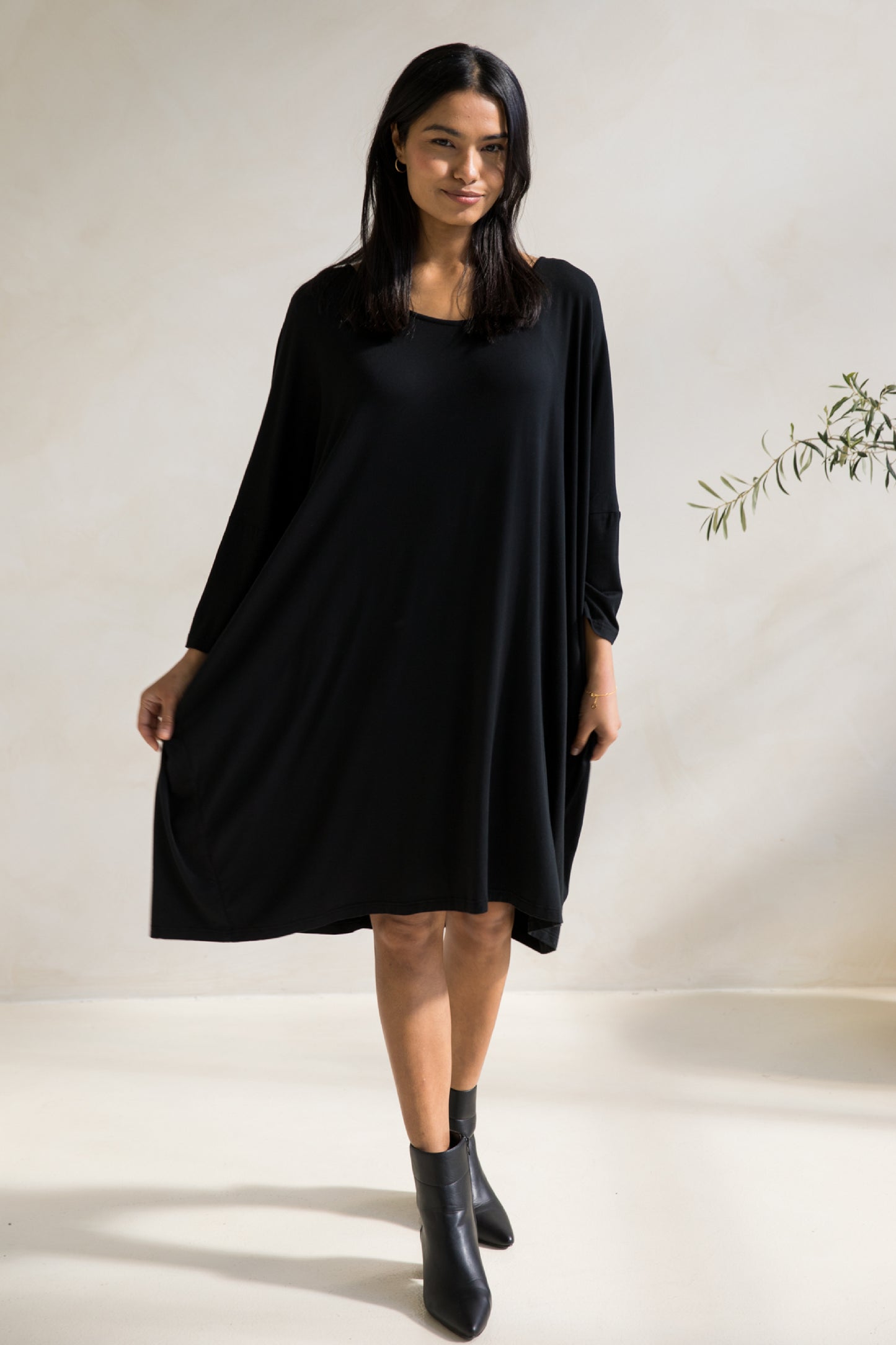 Long Sleeve Nice Dress | Black