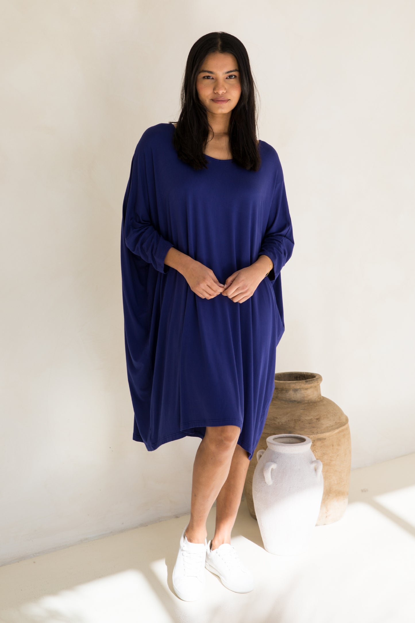 Long Sleeve Nice Dress | Dark Blue