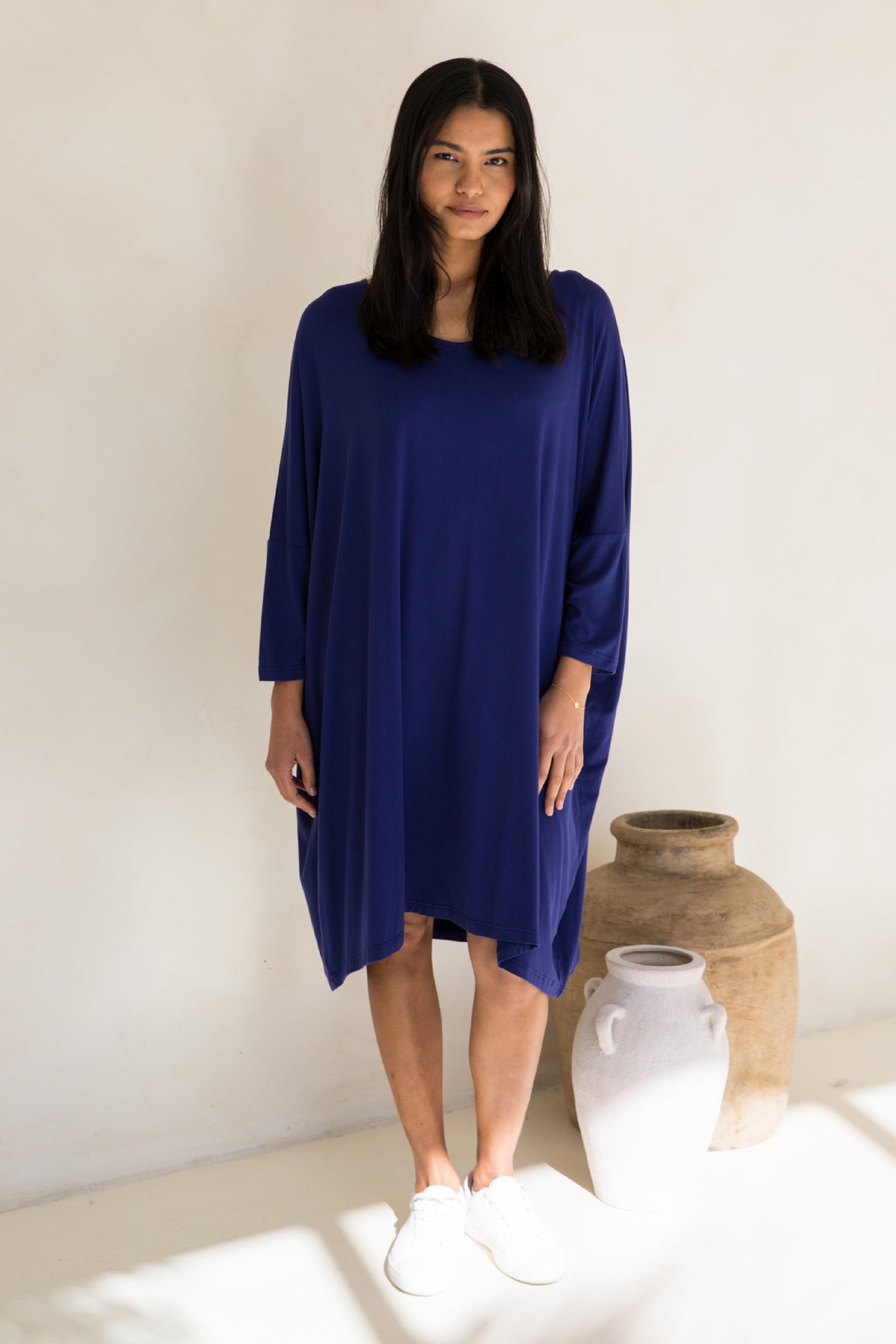 Long Sleeve Nice Dress | Dark Blue