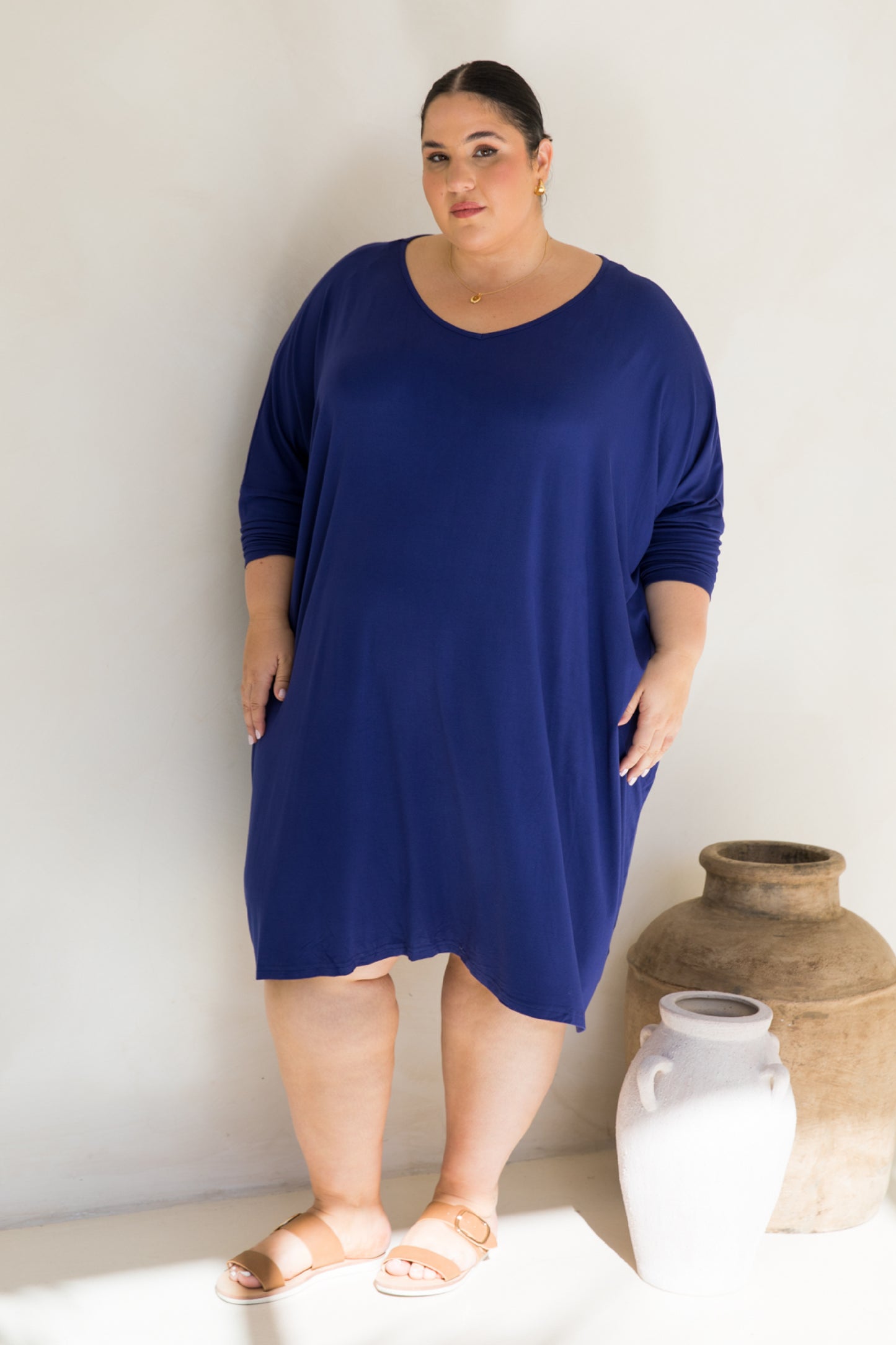 Long Sleeve Nice Dress | Dark Blue