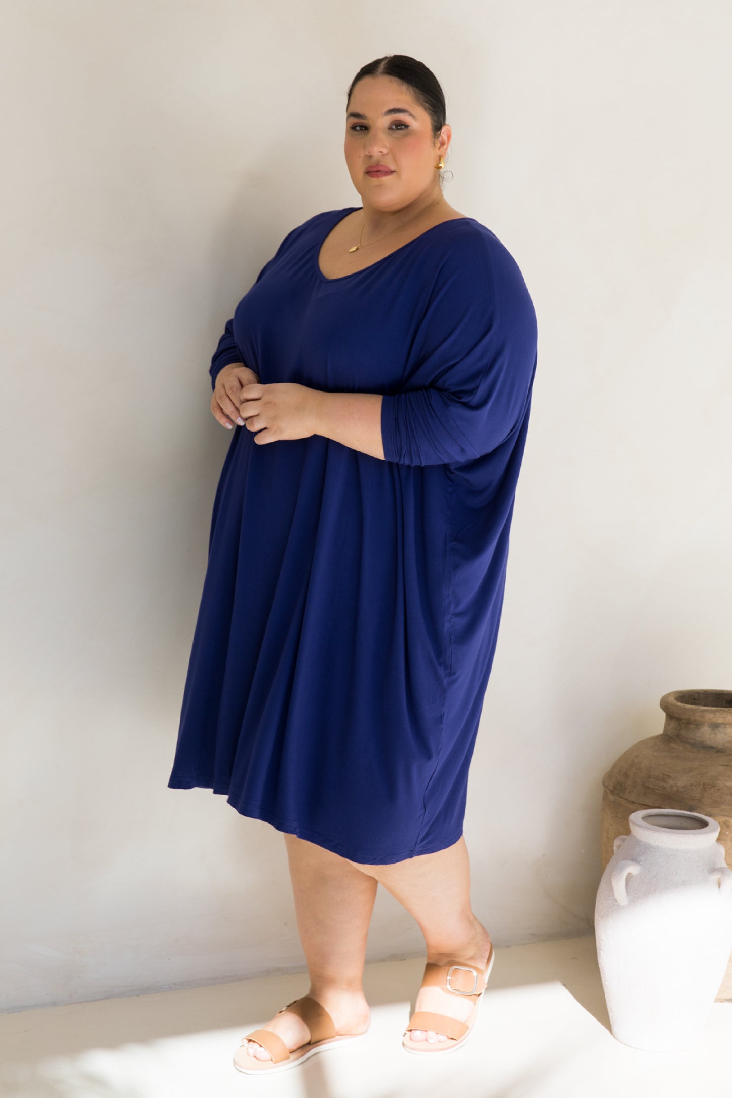 Long Sleeve Nice Dress | Dark Blue