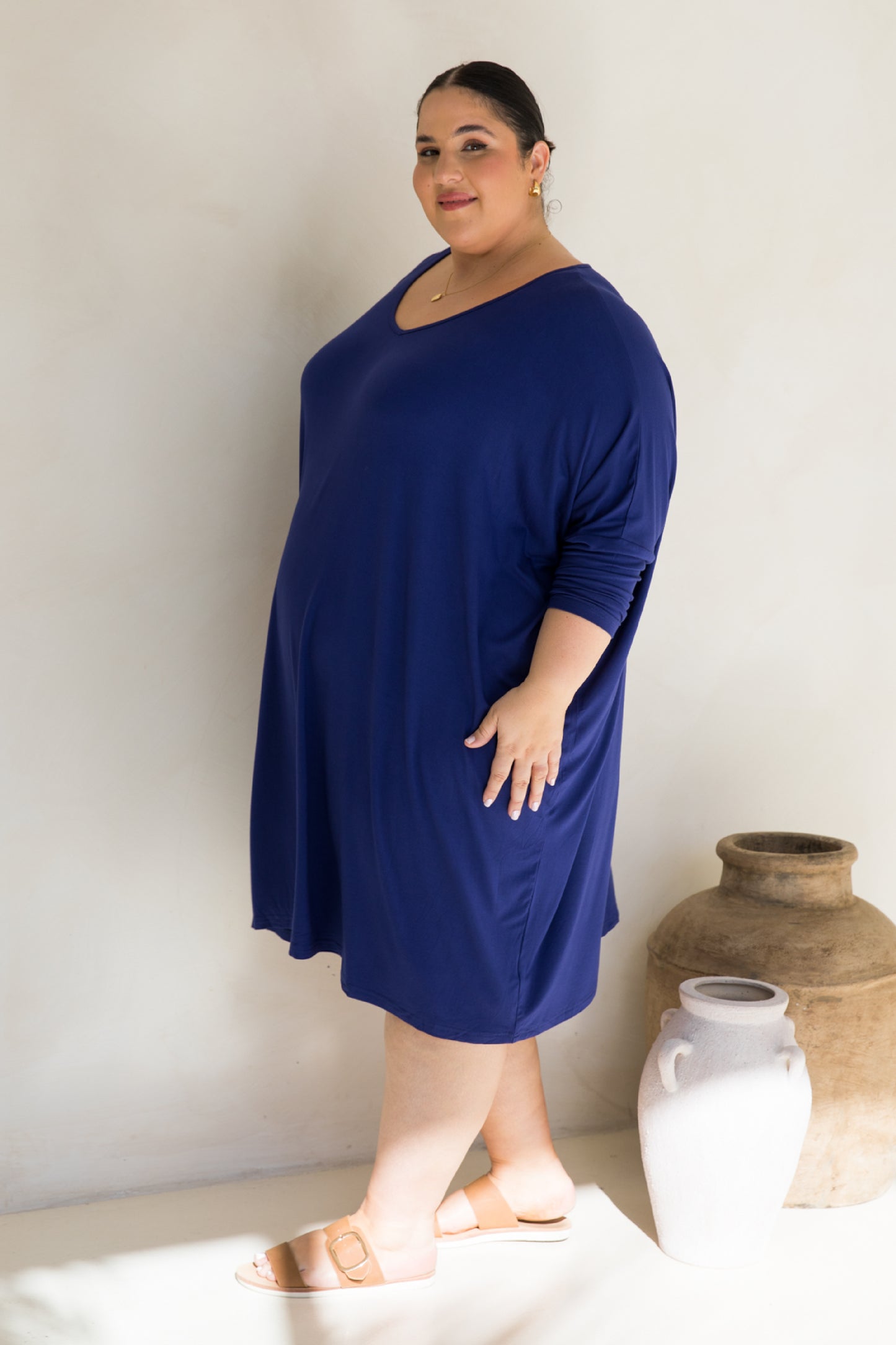 Long Sleeve Nice Dress | Dark Blue