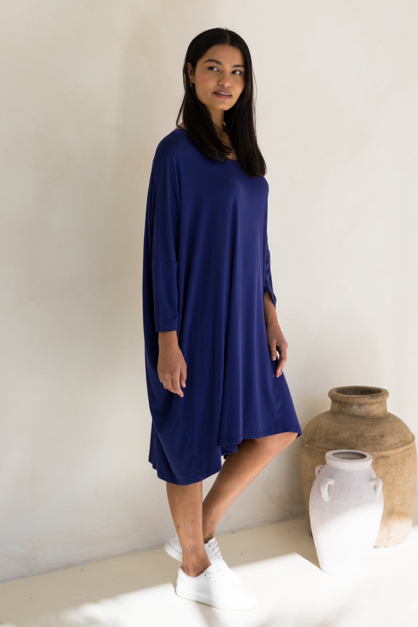 Long Sleeve Nice Dress | Dark Blue