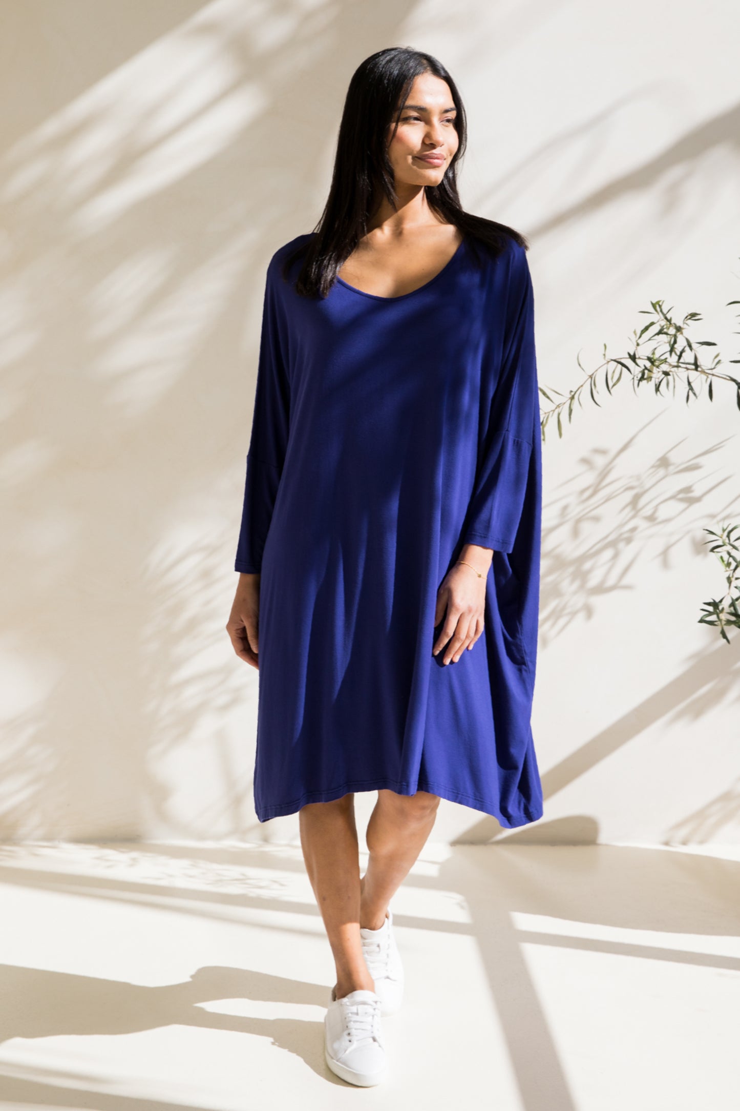 Long Sleeve Nice Dress | Dark Blue