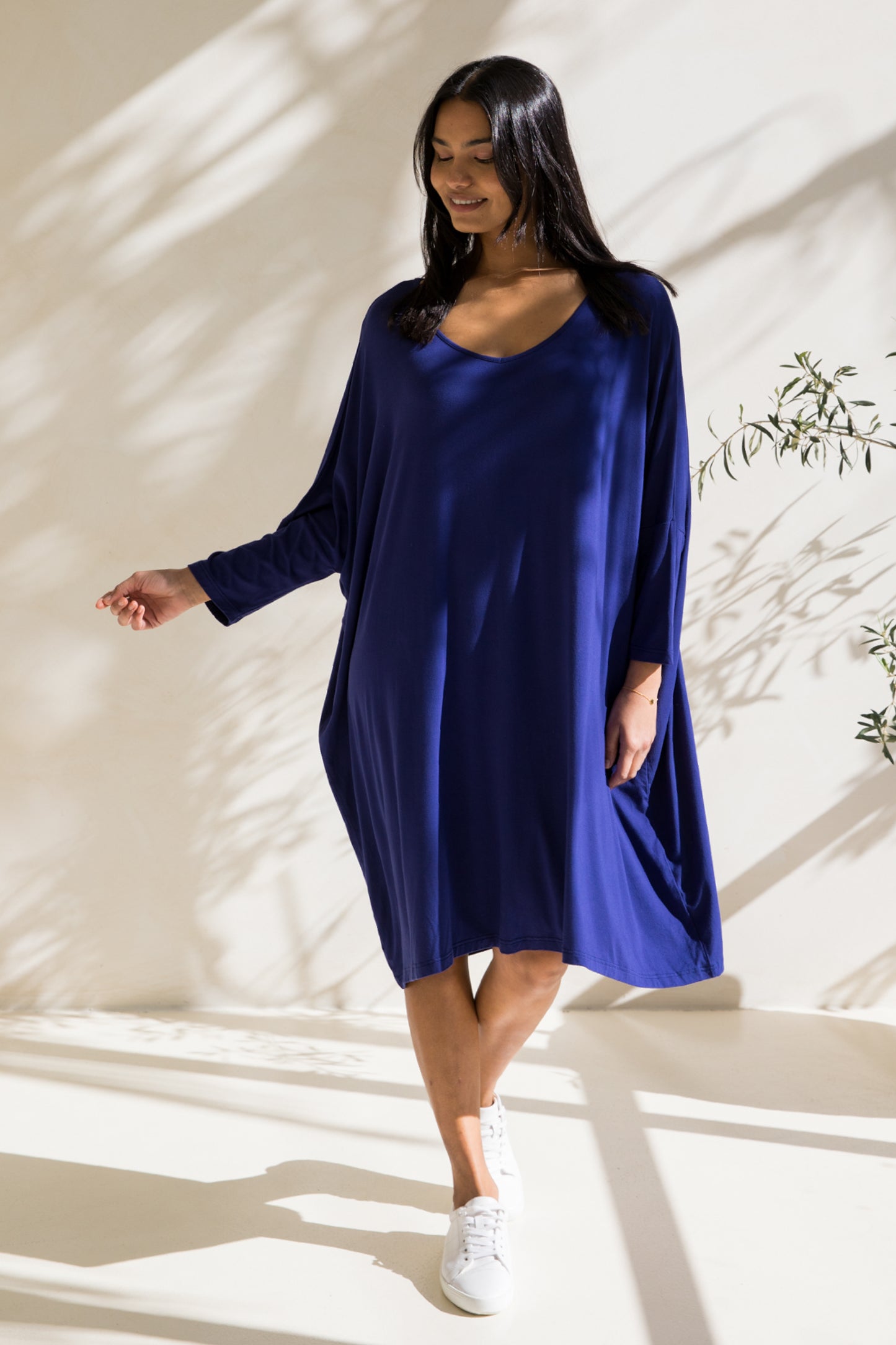 Long Sleeve Nice Dress | Dark Blue