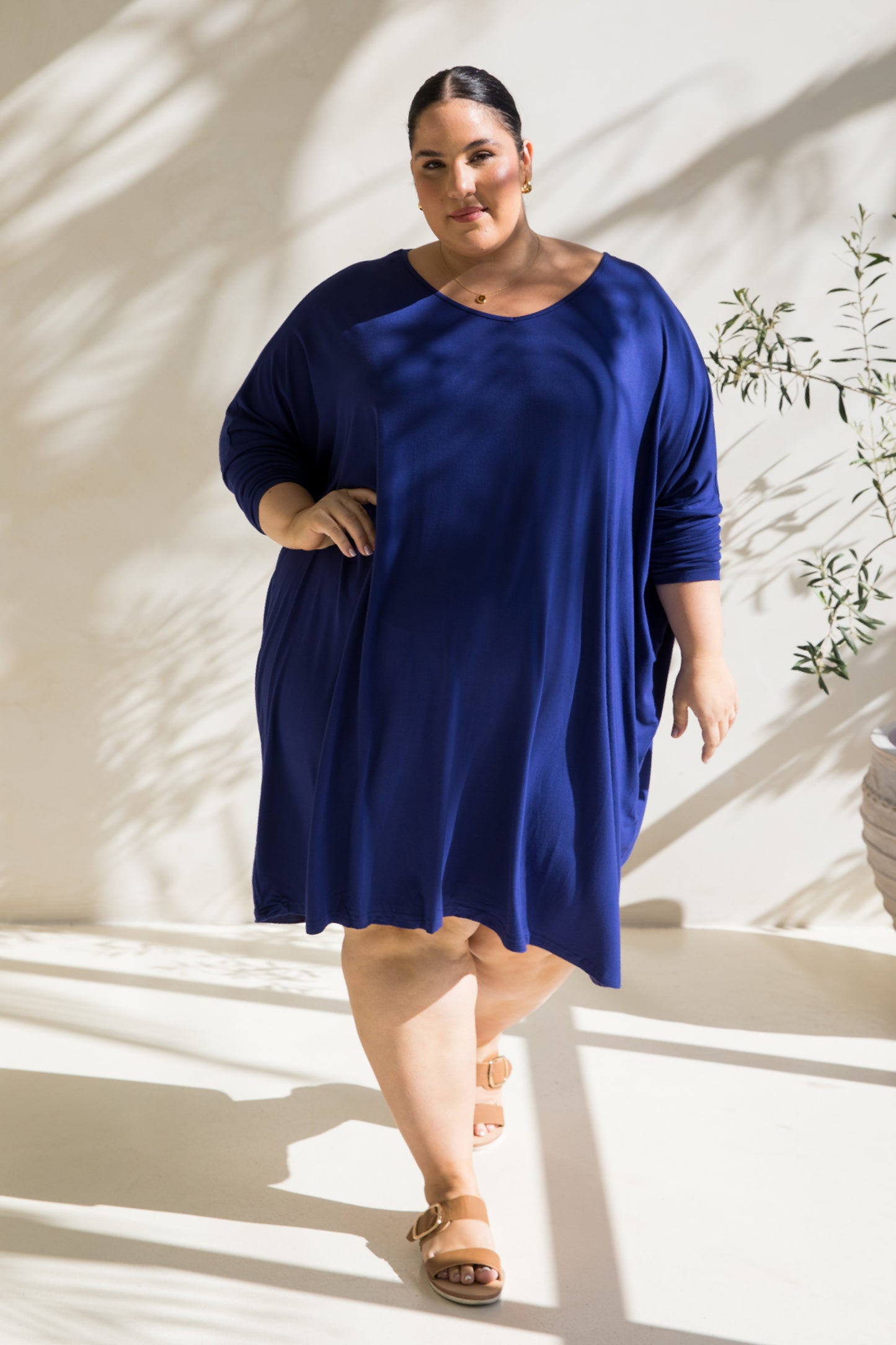 Long Sleeve Nice Dress | Dark Blue