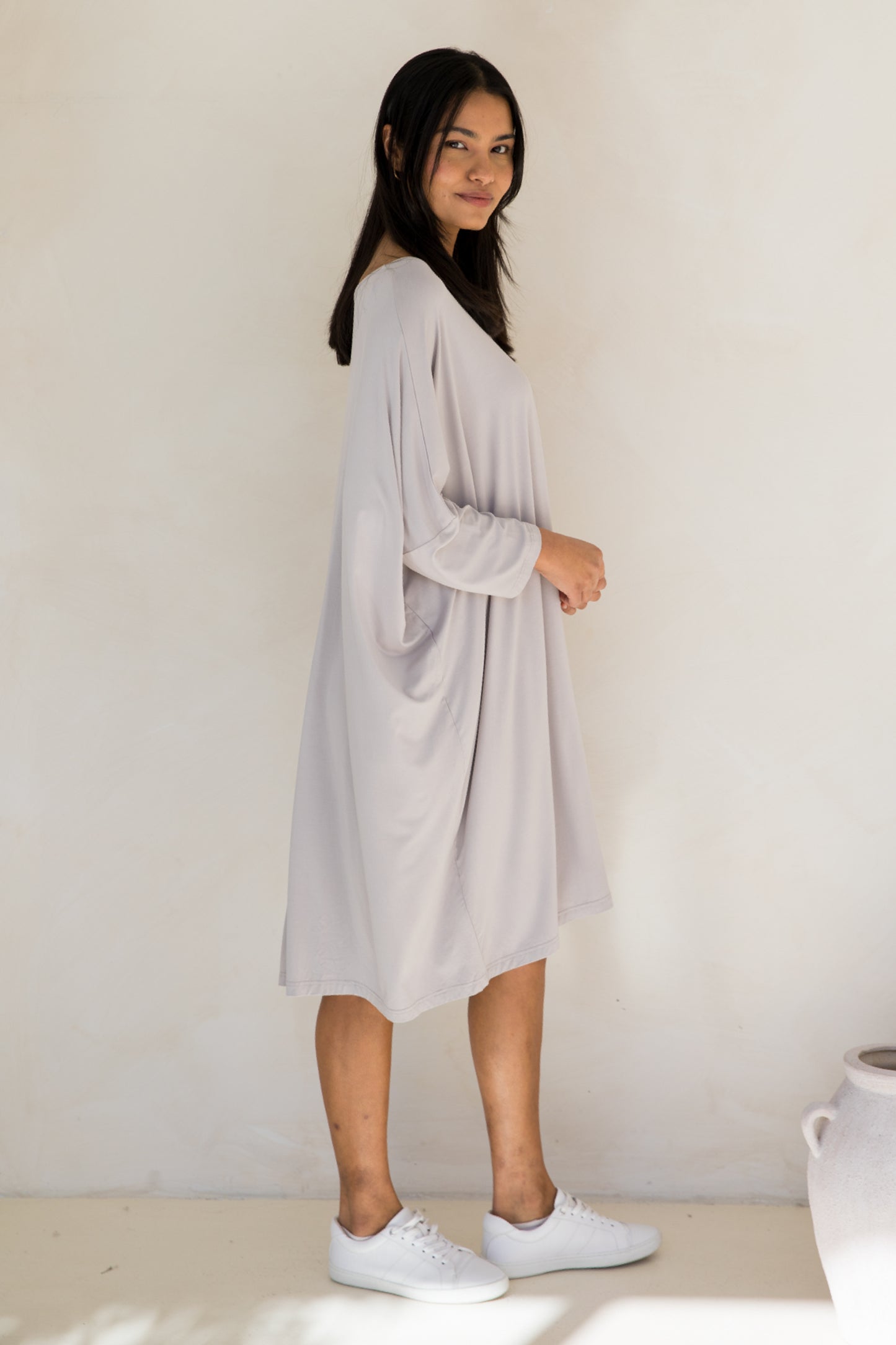 Long Sleeve Nice Dress | Stone