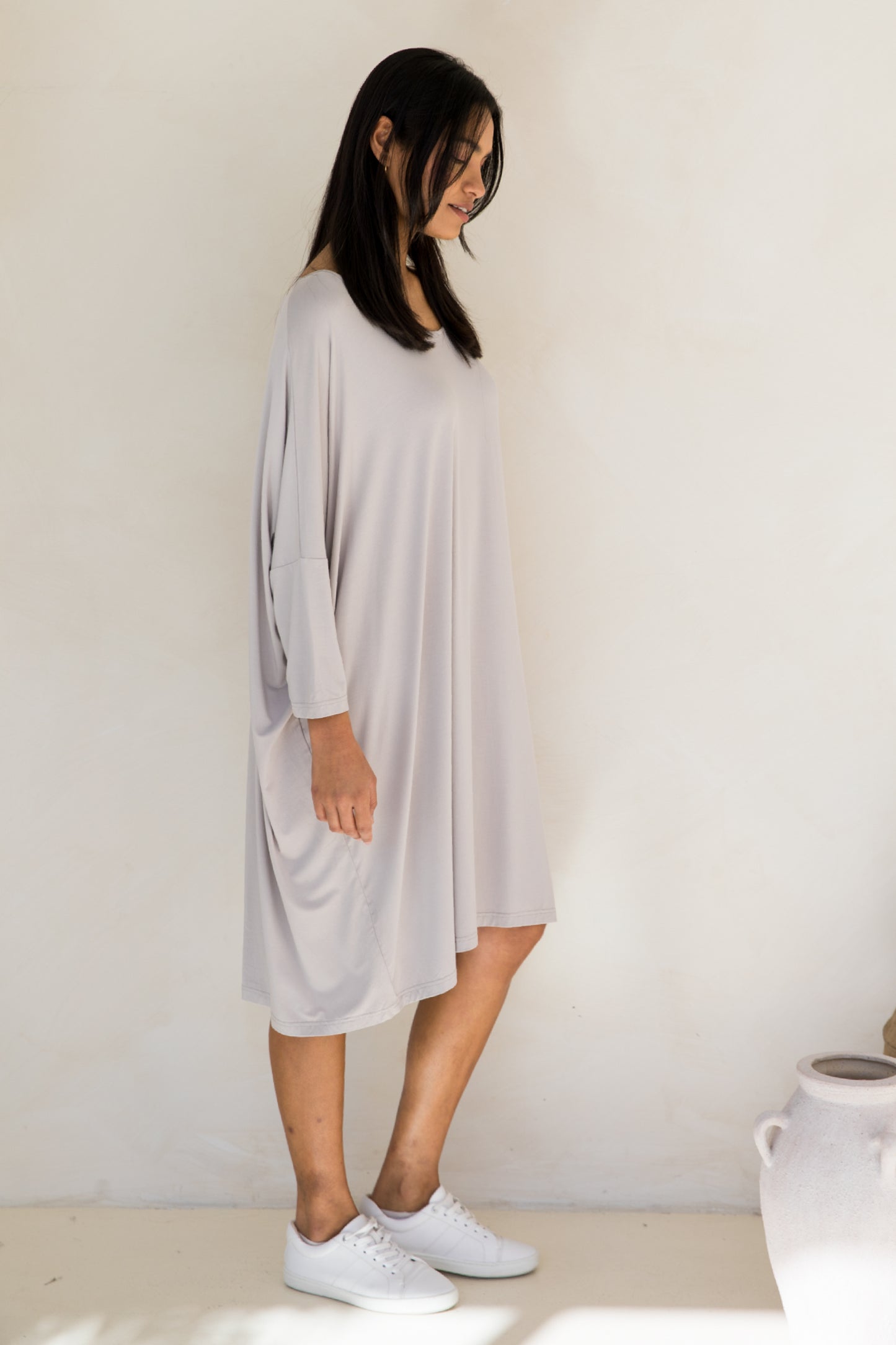 Long Sleeve Nice Dress | Stone