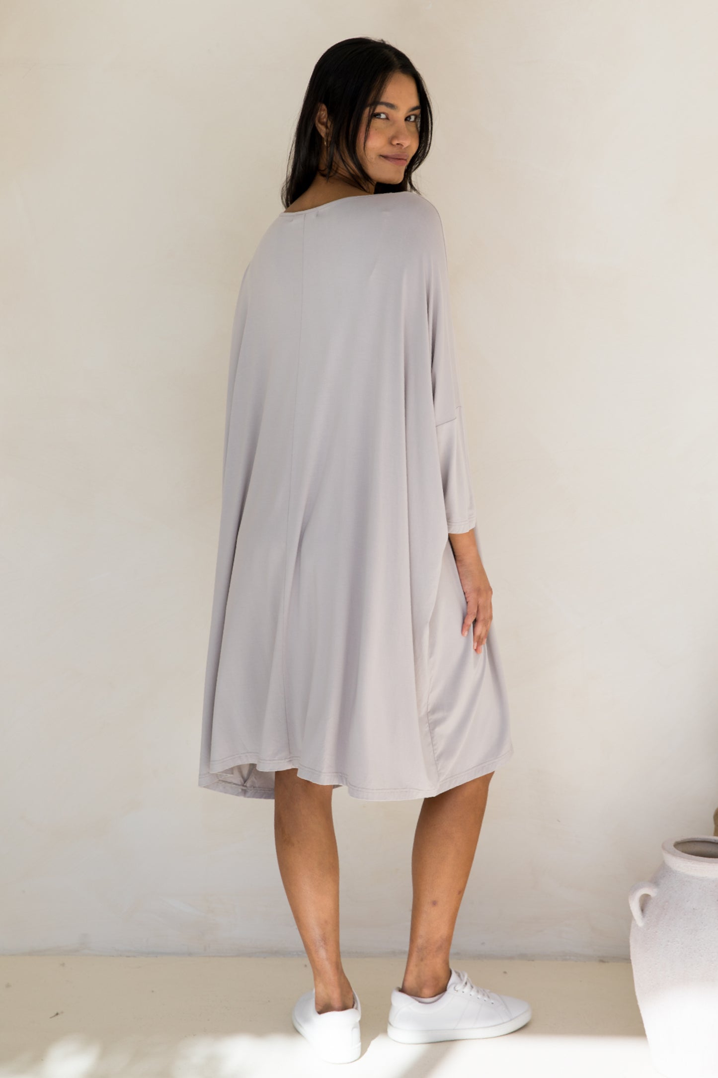 Long Sleeve Nice Dress | Stone