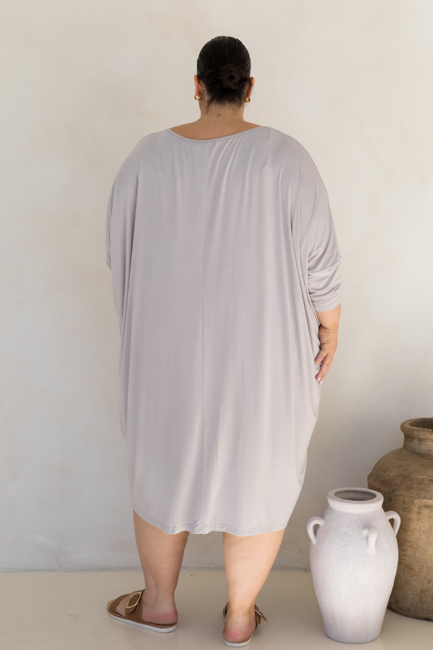 Long Sleeve Nice Dress | Stone