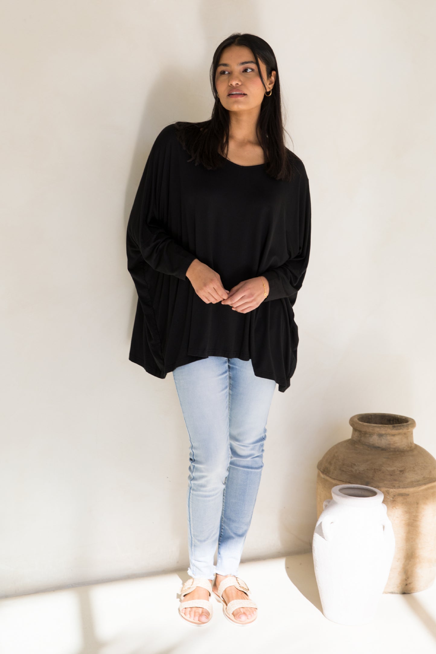 Long Sleeve Nice Top | Black