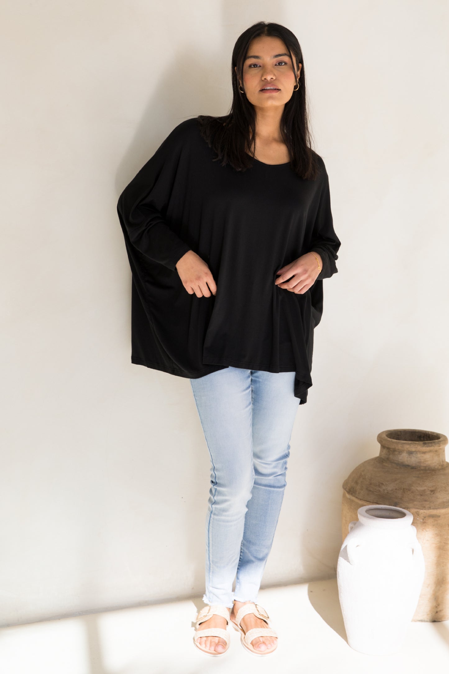 Long Sleeve Nice Top | Black