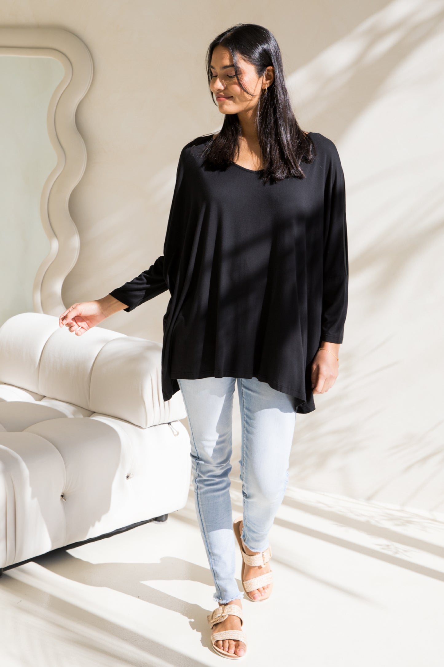 Long Sleeve Nice Top | Black