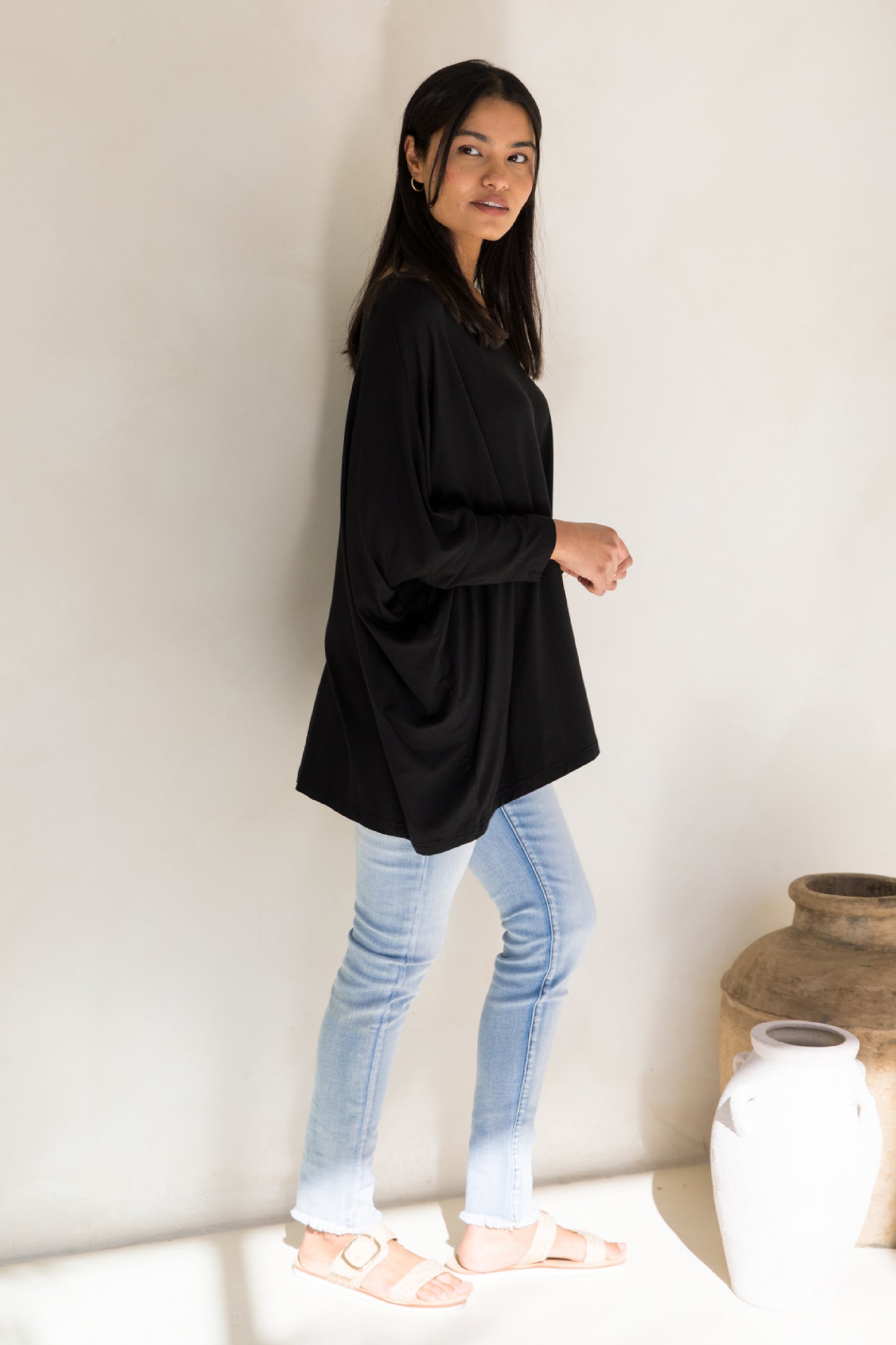 Long Sleeve Nice Top | Black