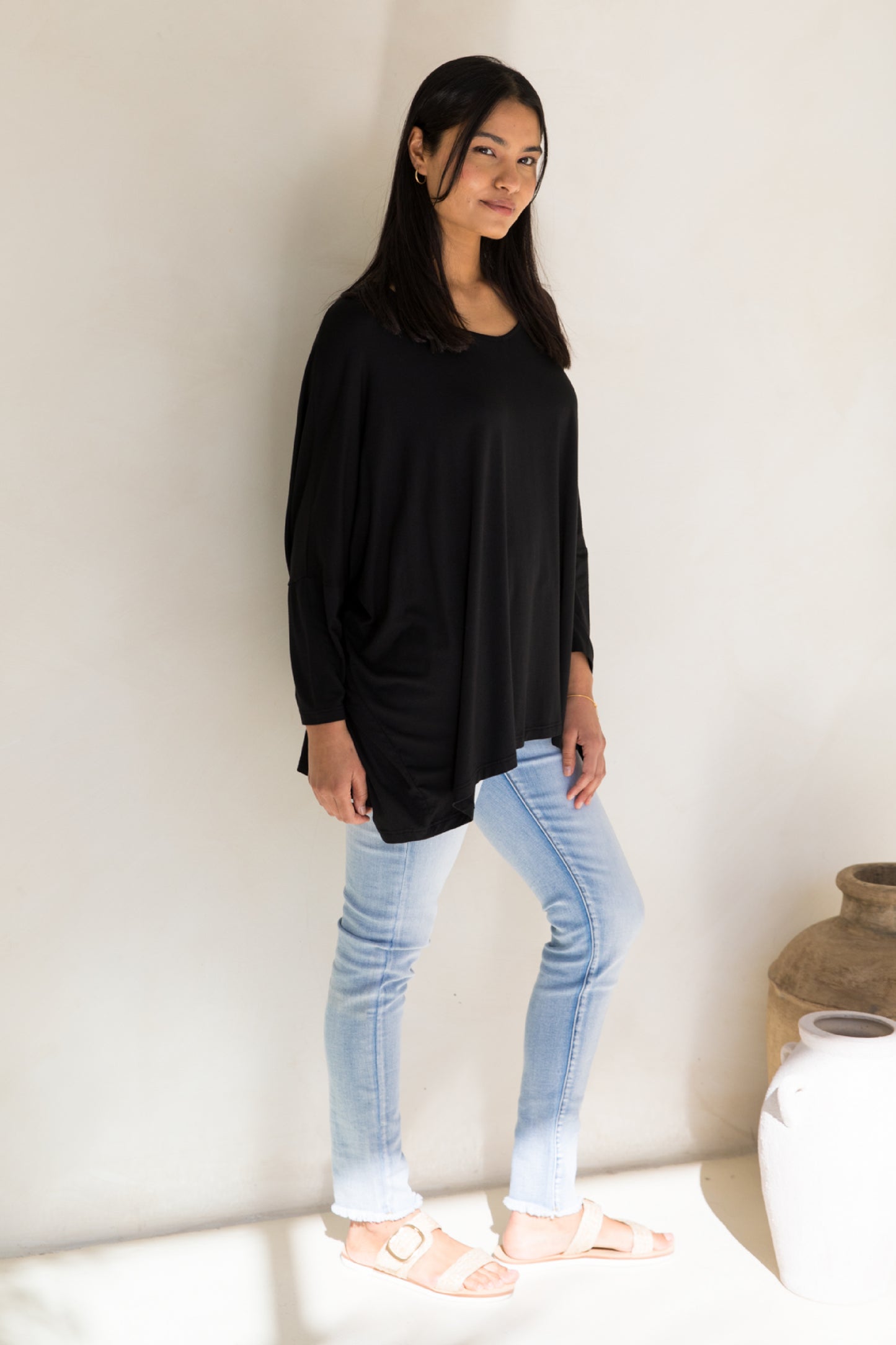 Long Sleeve Nice Top | Black