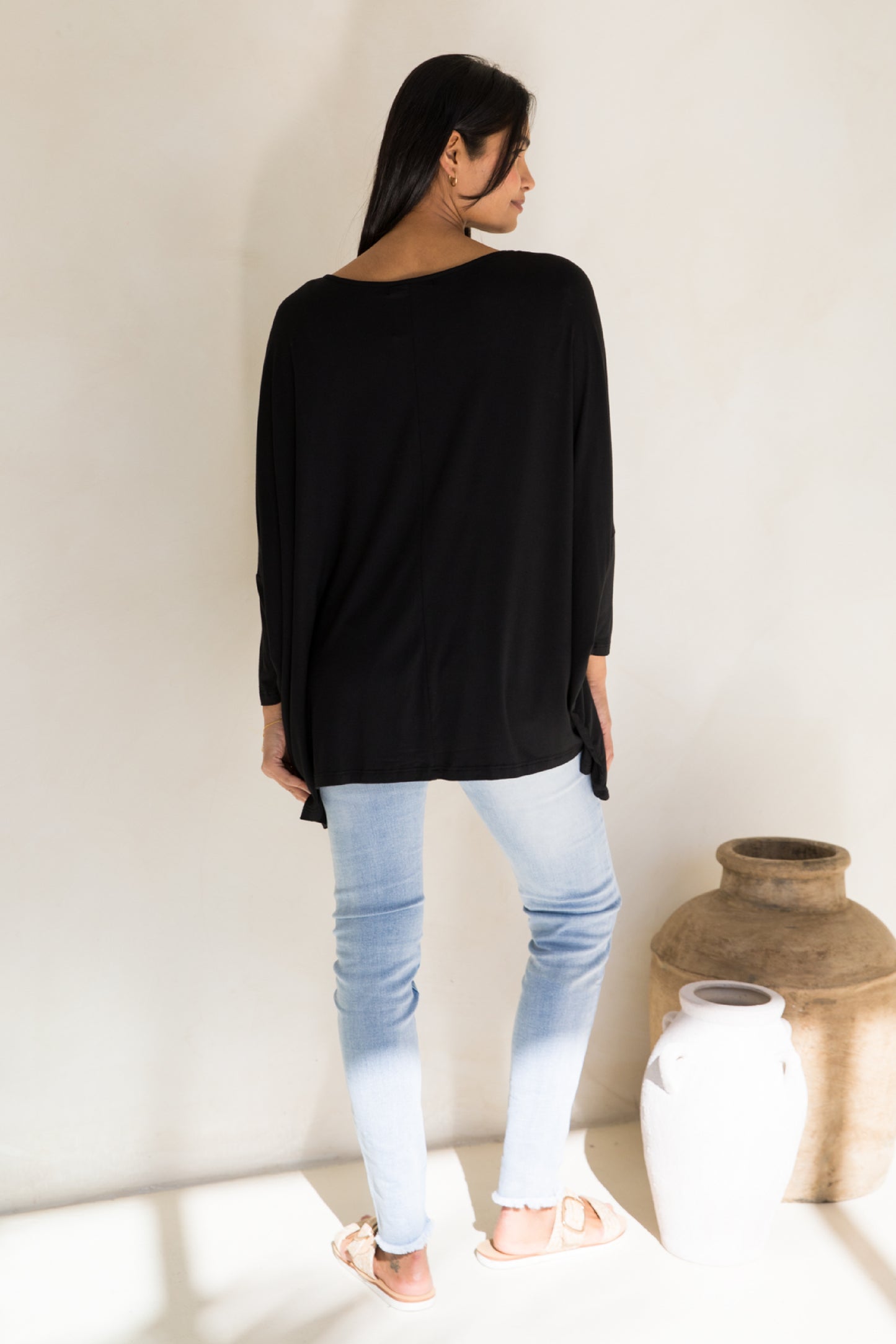 Long Sleeve Nice Top | Black