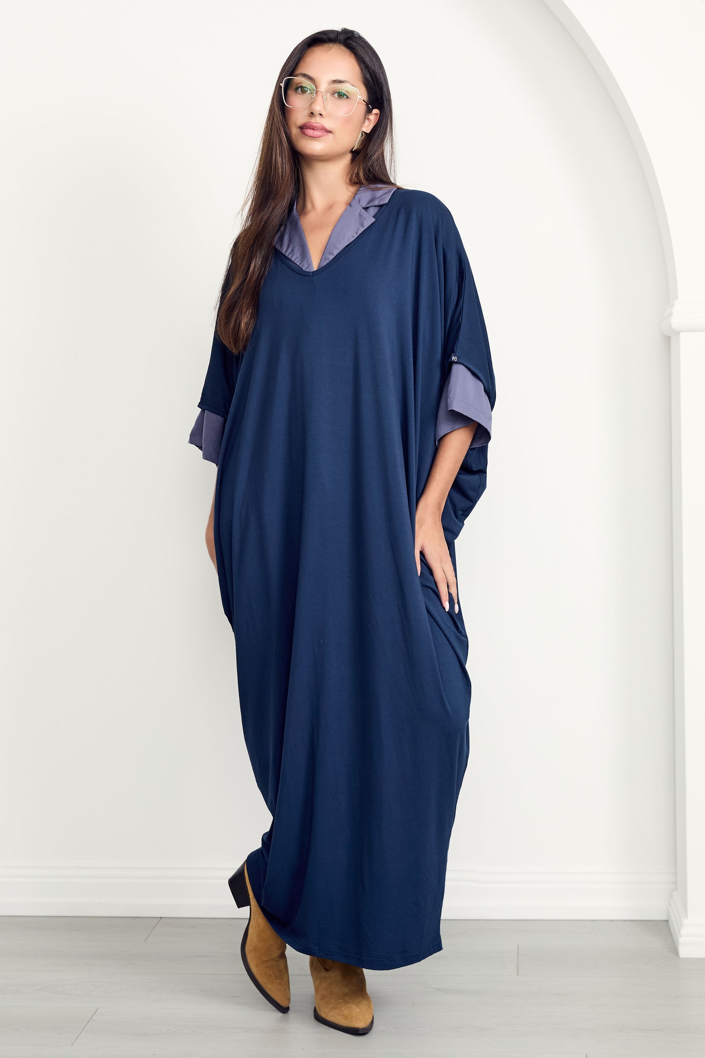 LULU Lyocell Short Sleeve Shortline Shirt | Slate | FINAL SALE