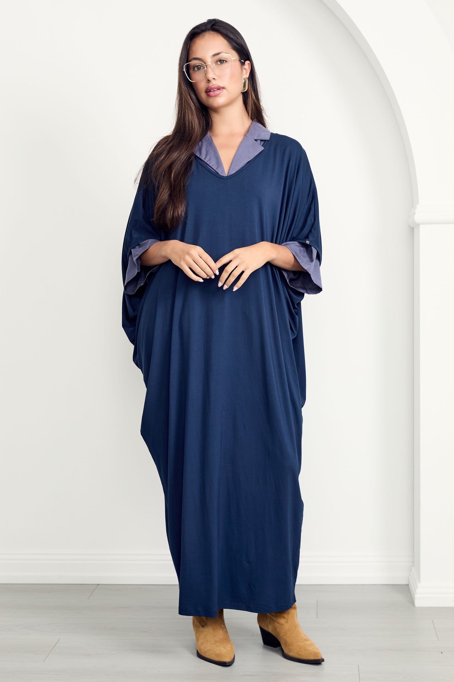 LULU Lyocell Short Sleeve Shortline Shirt | Slate | FINAL SALE