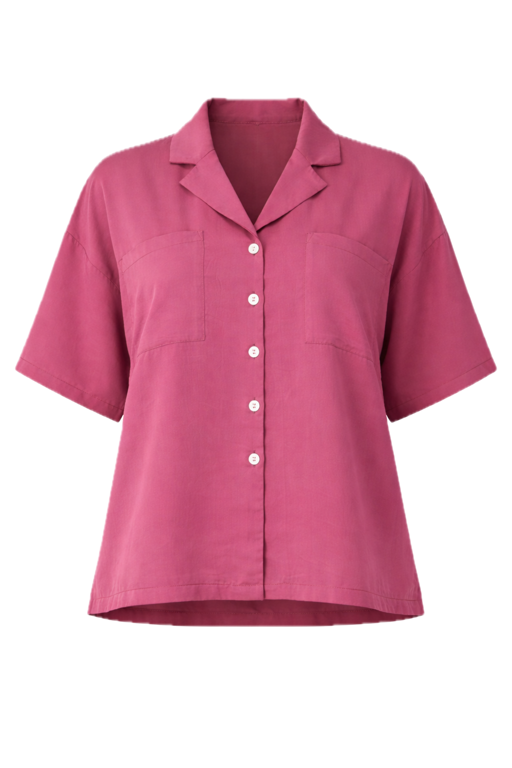 LULU Lyocell Short Sleeve Shortline Shirt | Rosewood | FINAL SALE