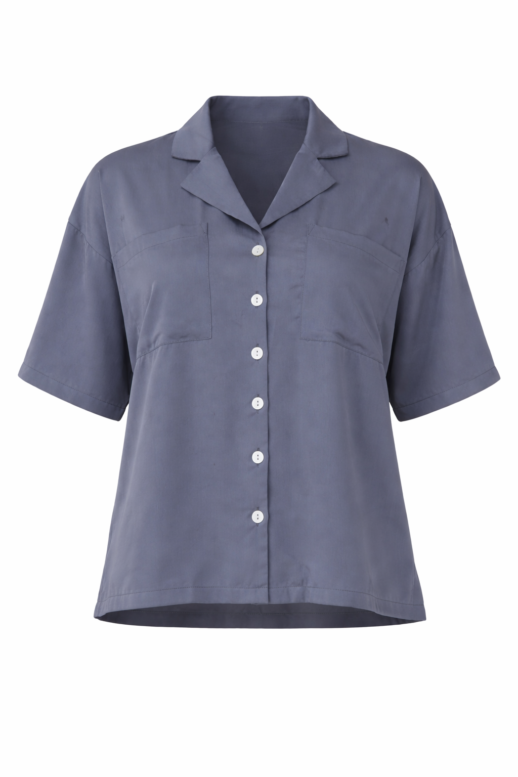 LULU Lyocell Short Sleeve Shortline Shirt | Slate | FINAL SALE