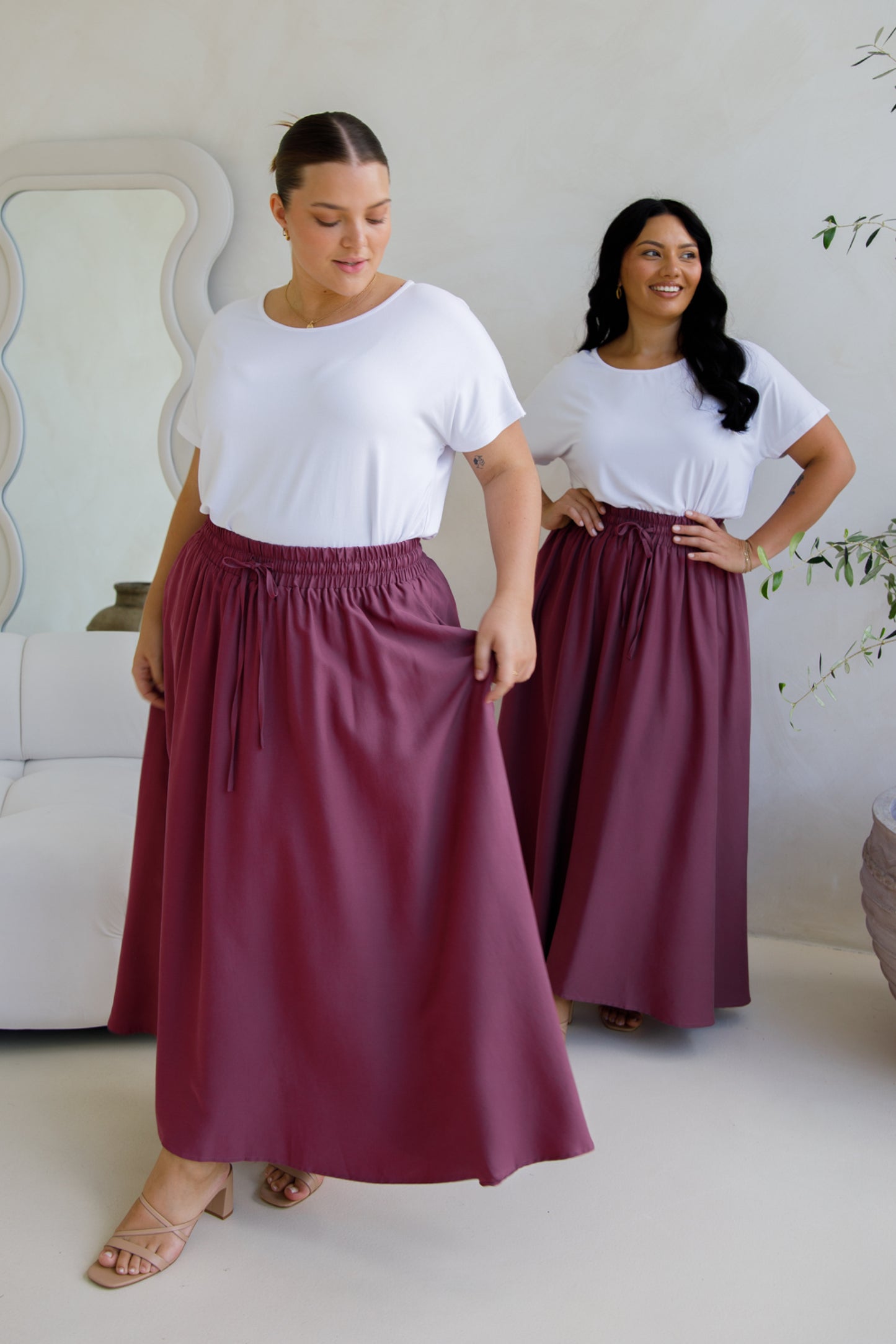 Lena Skirt | Rosewood Tencel