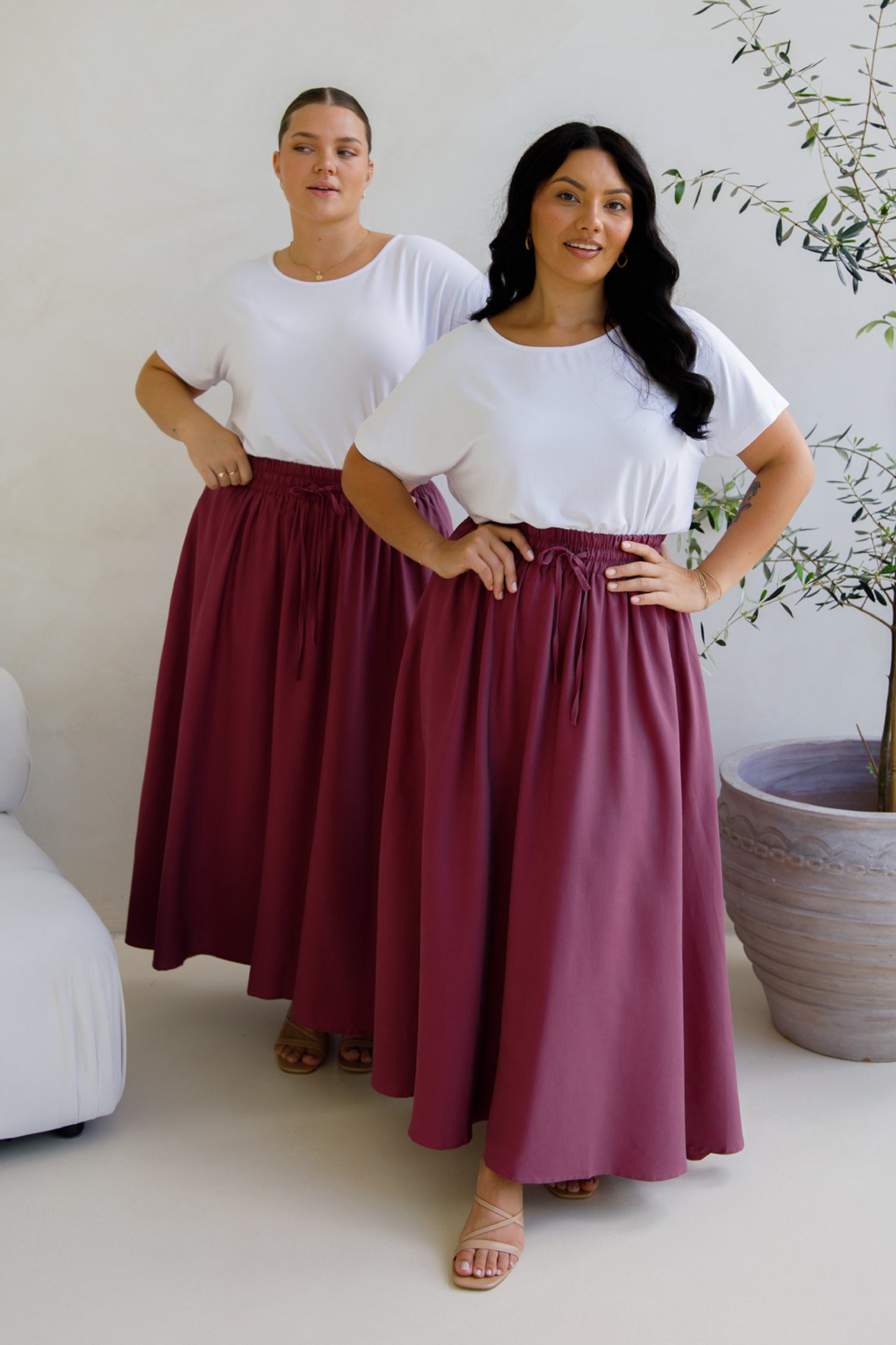 Lena Skirt | Rosewood Tencel