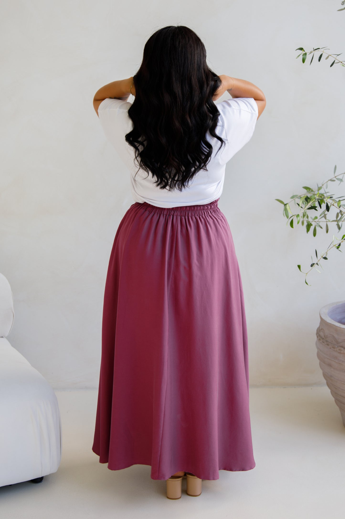 Lena Skirt | Rosewood Tencel