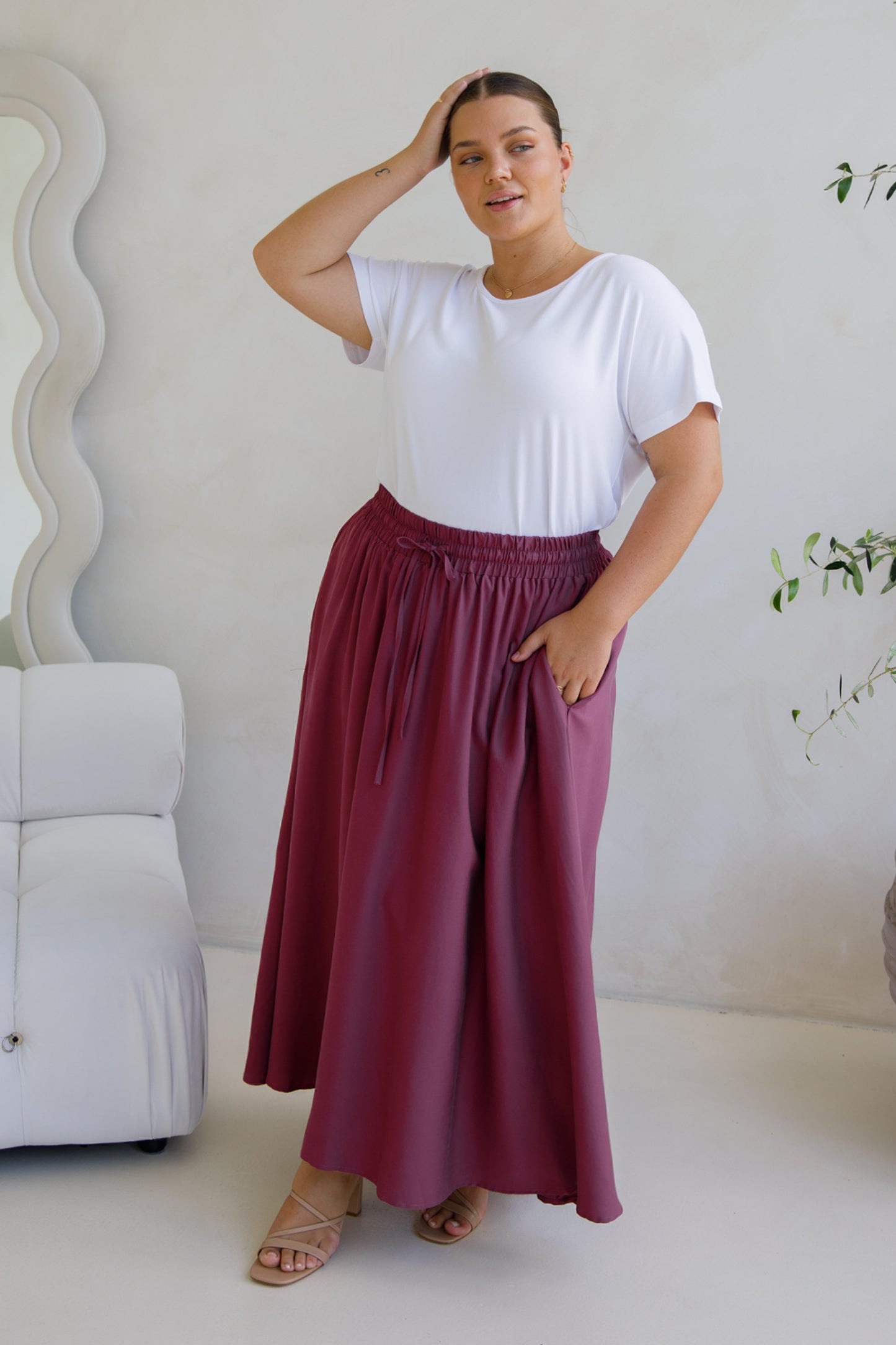 Lena Skirt | Rosewood Tencel