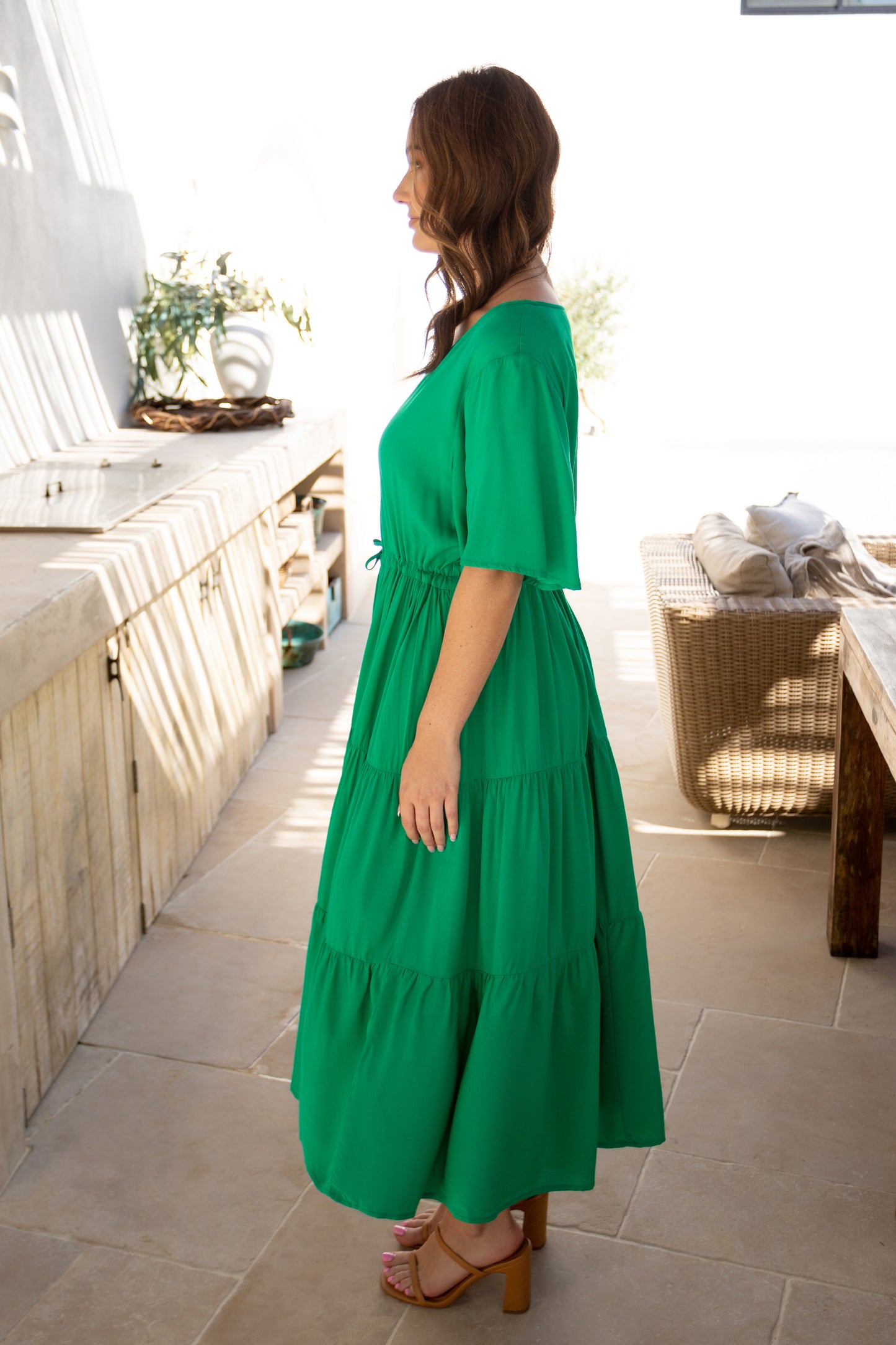 Lili Dress in Electric Green