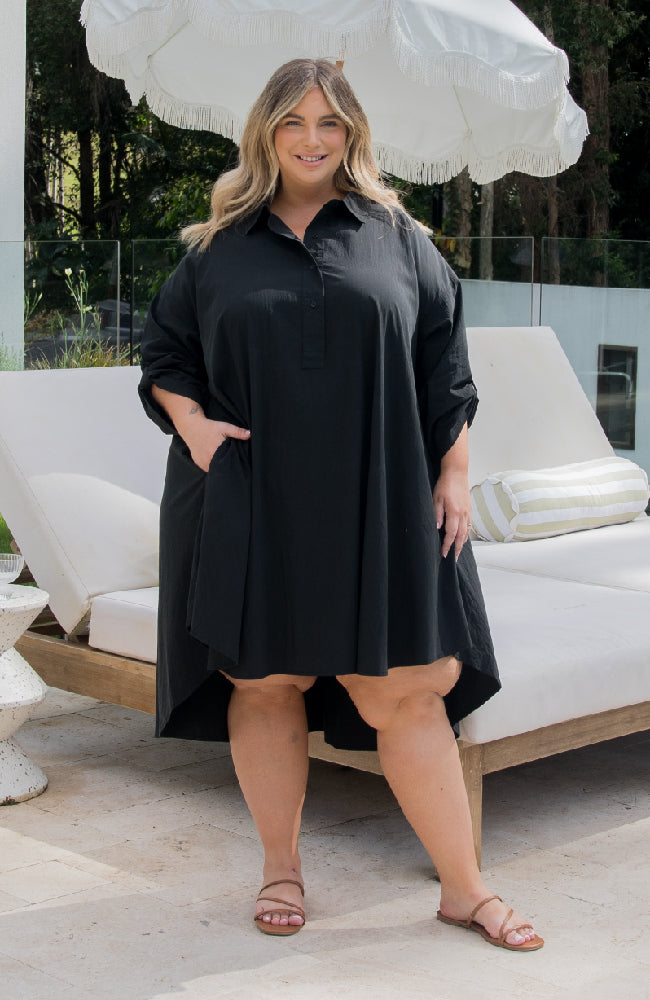 Loloma Shirt Dress | Black