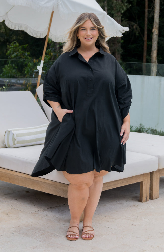 Loloma Shirt Dress | Black